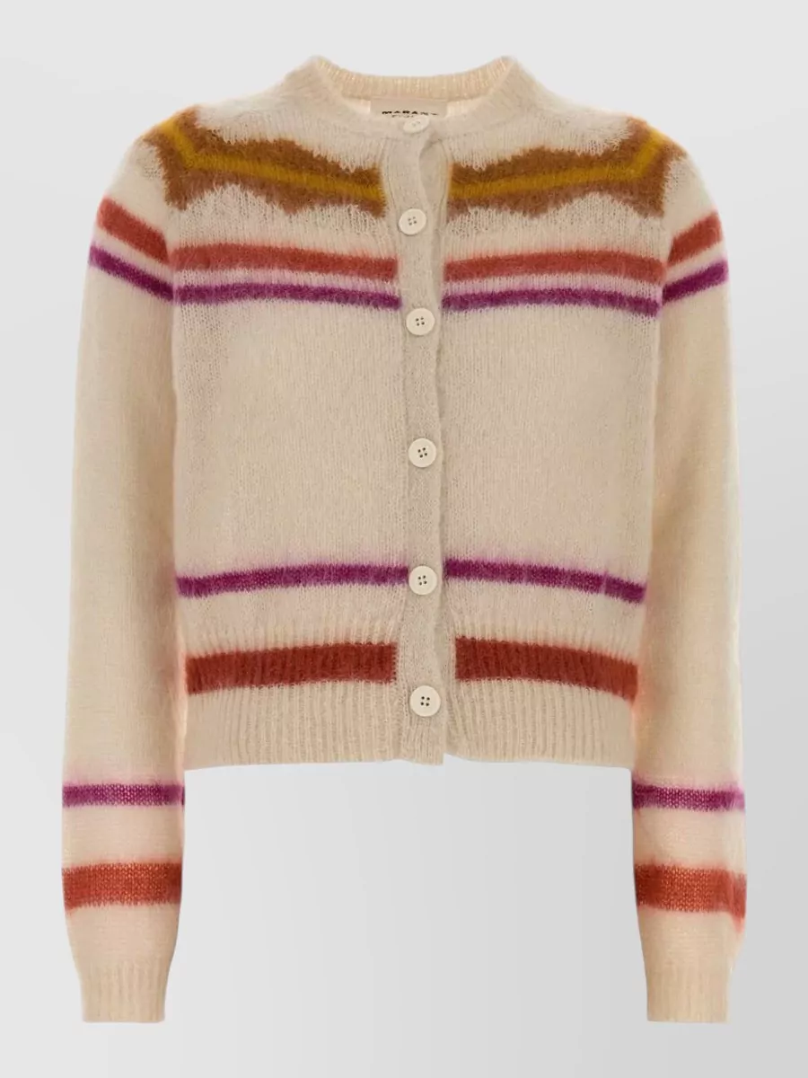 Isabel Marant Etoile Embroidered Mohair-Blend Cardigan