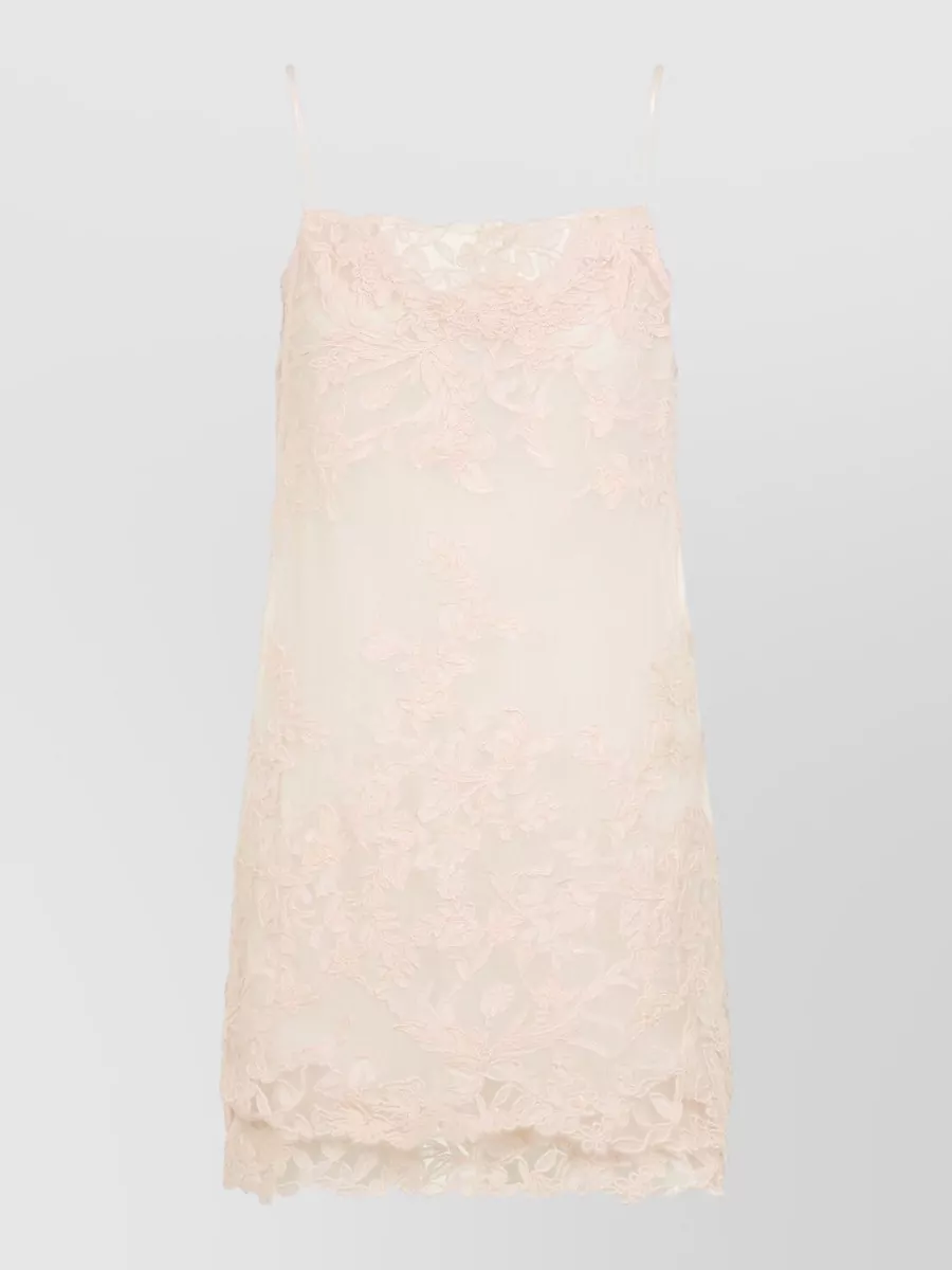 Ermanno Scervino Silk Embroidered Mini Dress