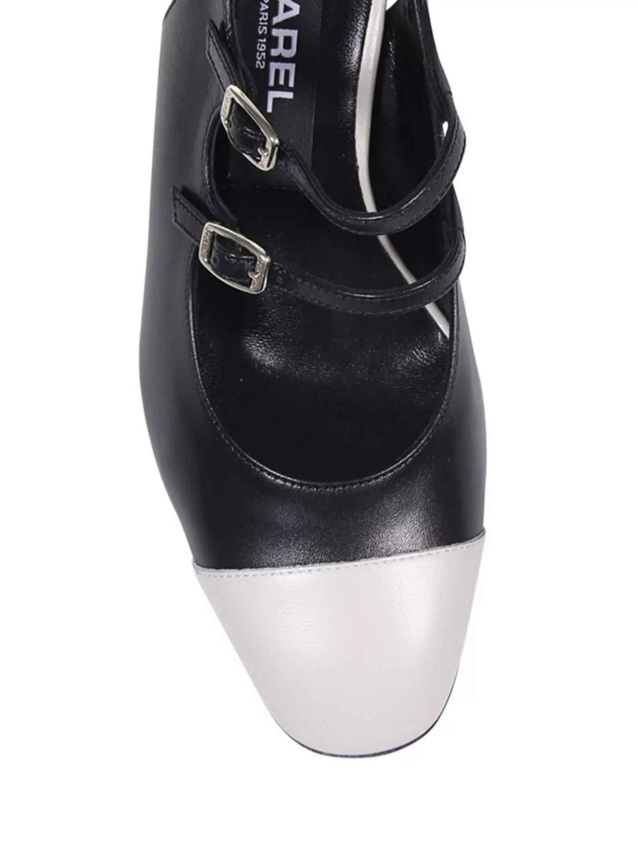 CAREL TWO-TONE BLOCK HEEL SLING BACK PUMPS