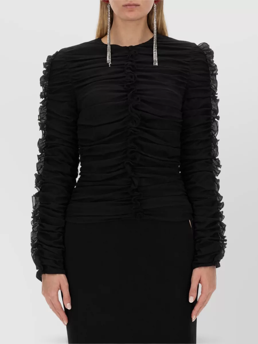 Magda Butrym Silk Ruched Blouse