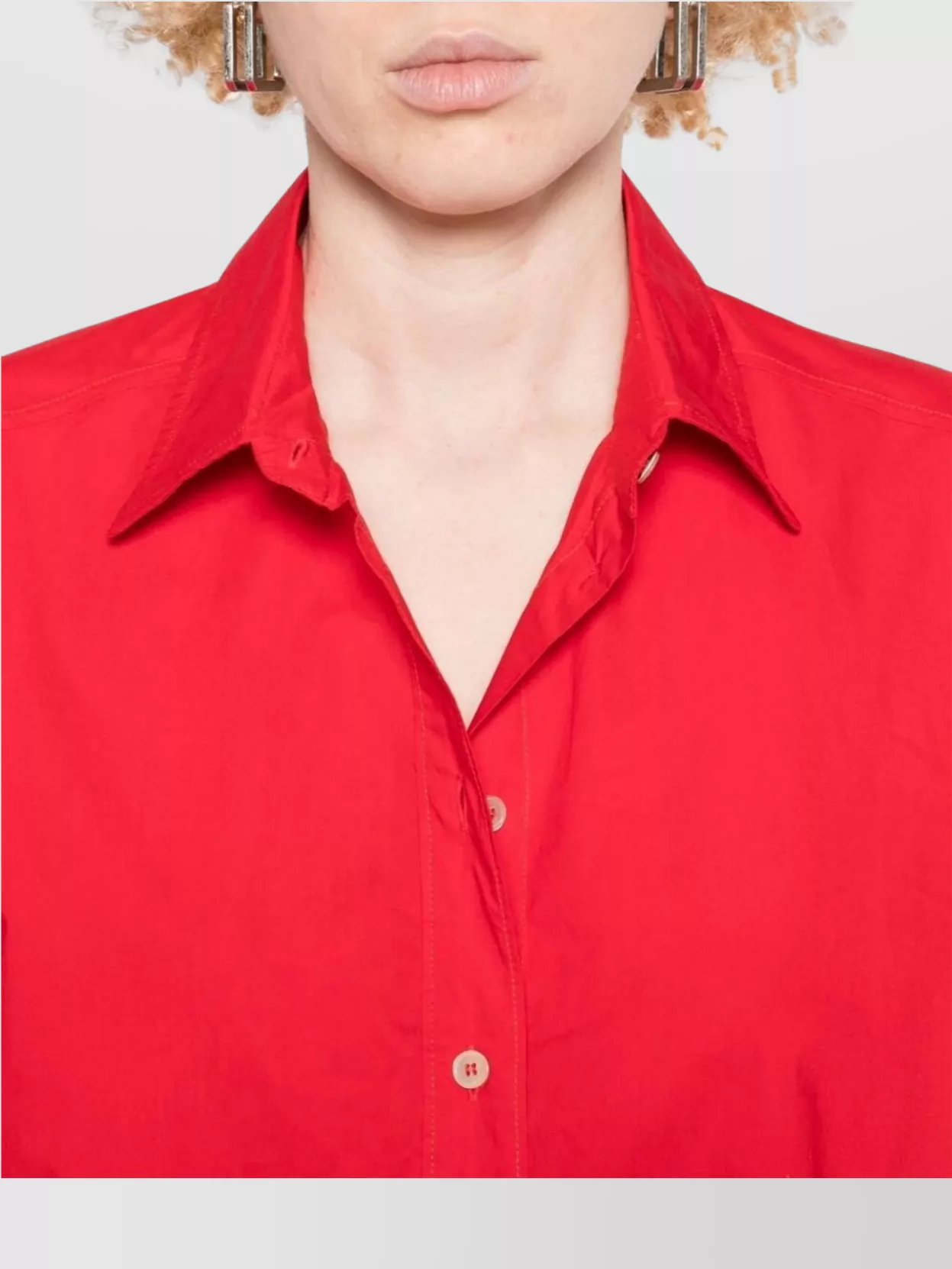 Forte Forte Pleated Collared Cotton Shirt With Long Sleeves