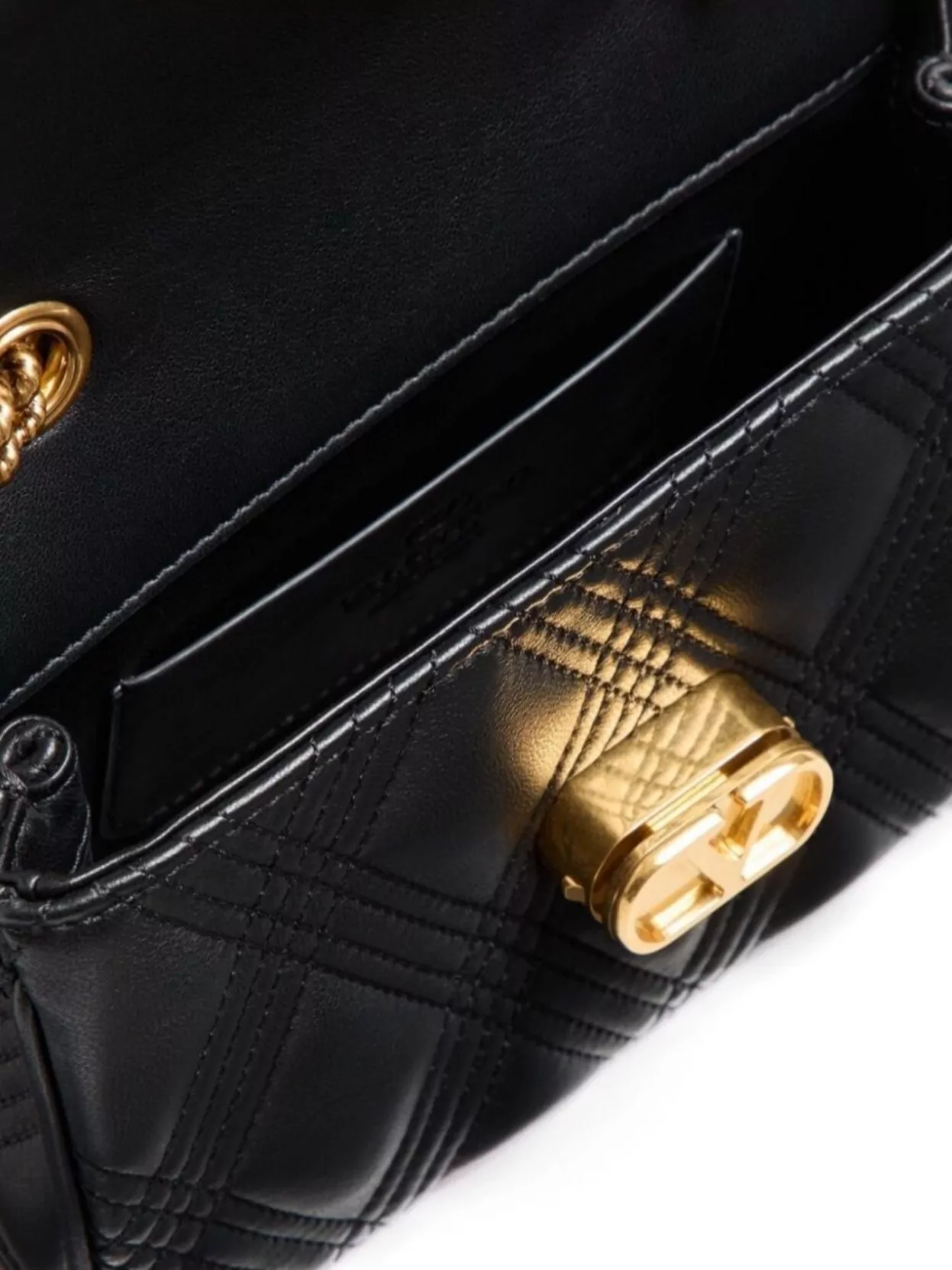 Valentino Quilted Leather Shoulder Bag With Chain Strap