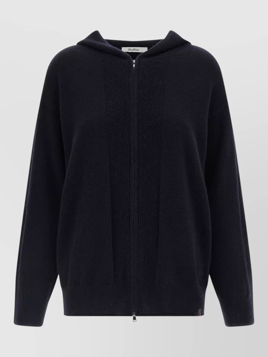 Max Mara Cashmere Hooded Zip-Up Cardigan
