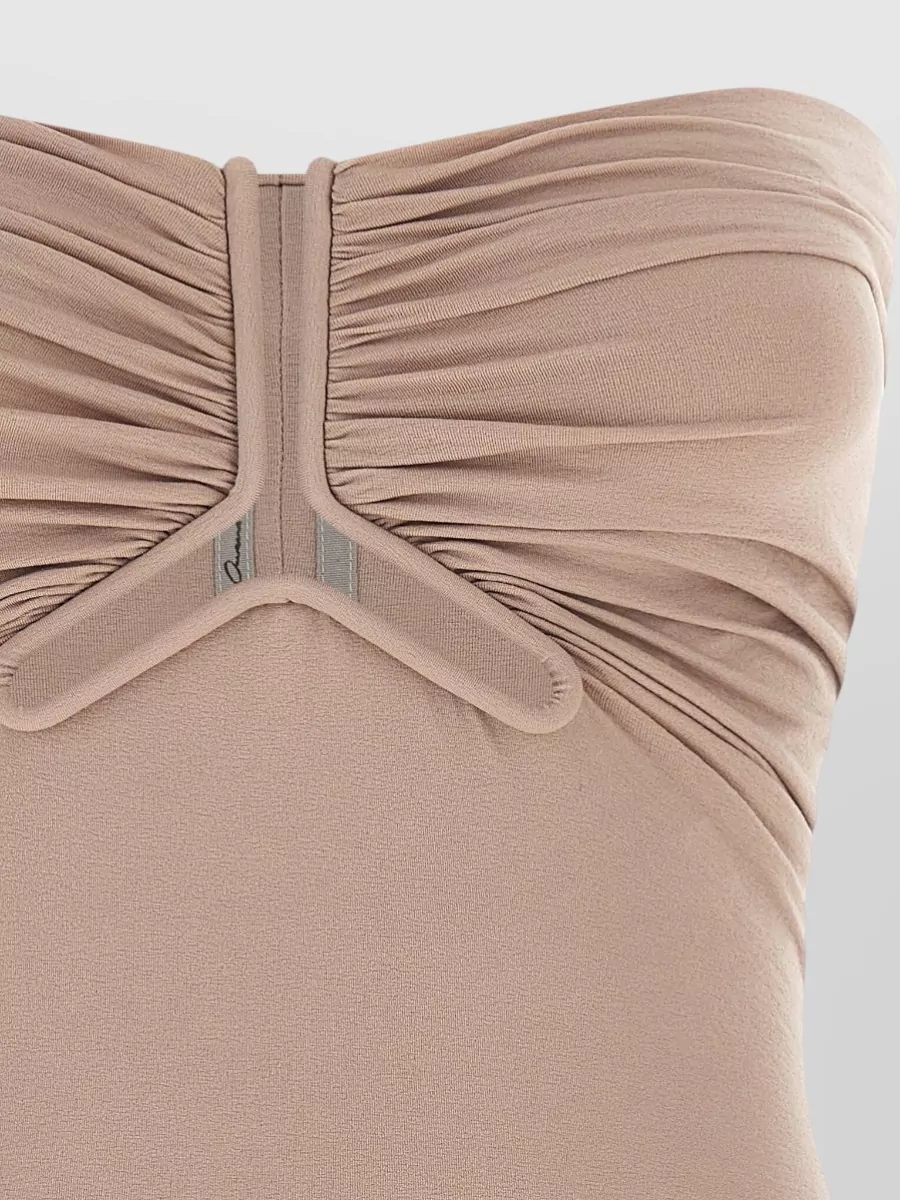 Rick Owens Off Shoulder Cutout Bustier Top