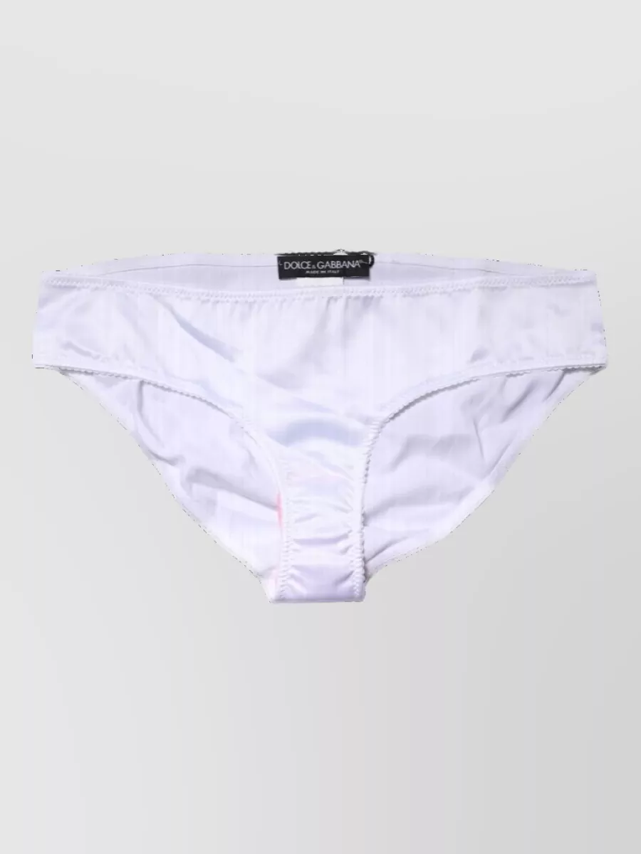 Dolce&Gabbana silk mid-rise bikini briefs