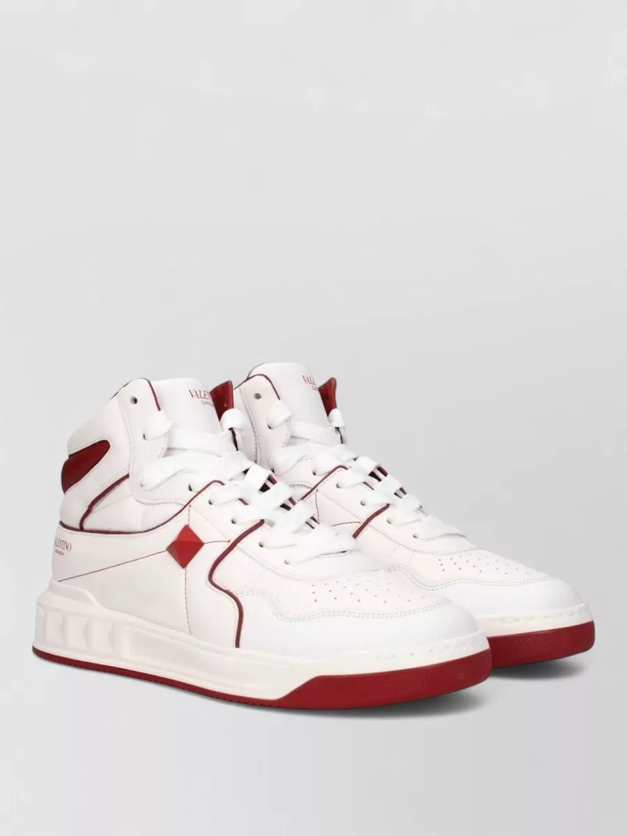 Valentino Garavani Leather High-Top Sneakers