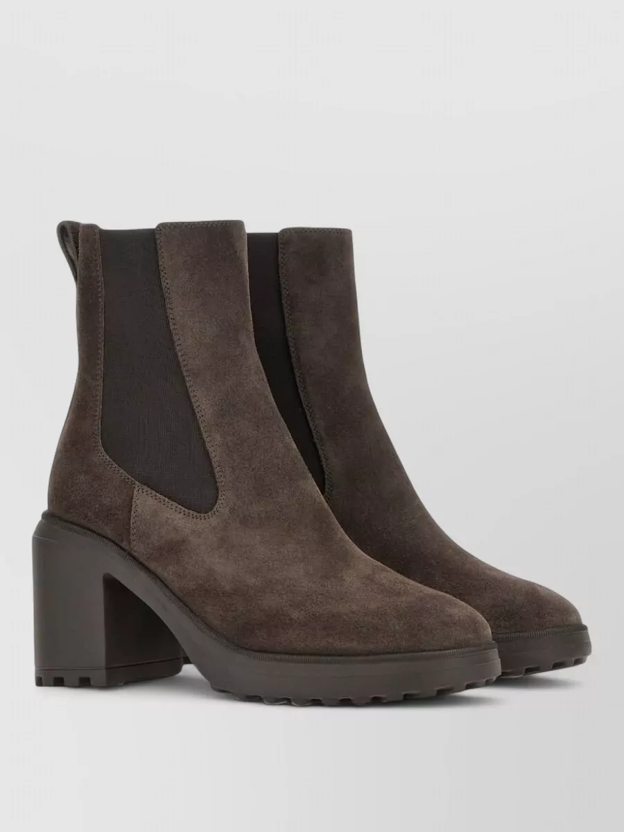 Hogan Suede Panelled Chelsea Boots