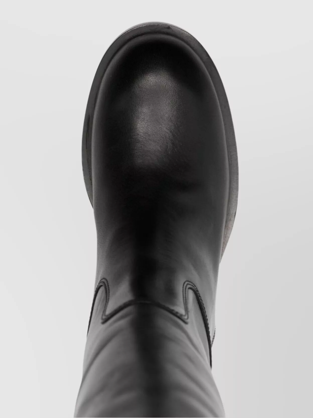 Paris Texas Leather Knee-High Boots Round Toe