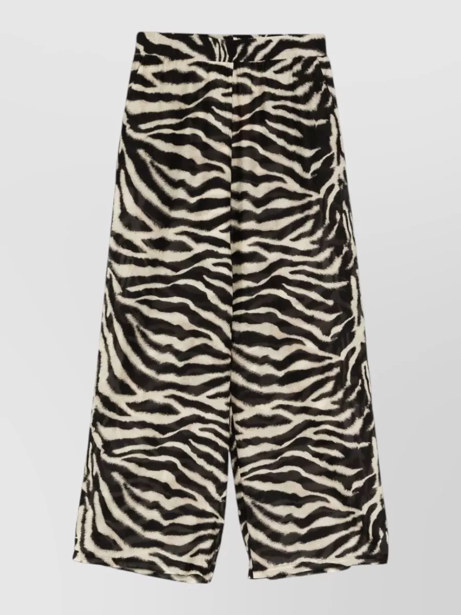 Ermanno Scervino Zebra-Print Wide-Leg Trousers