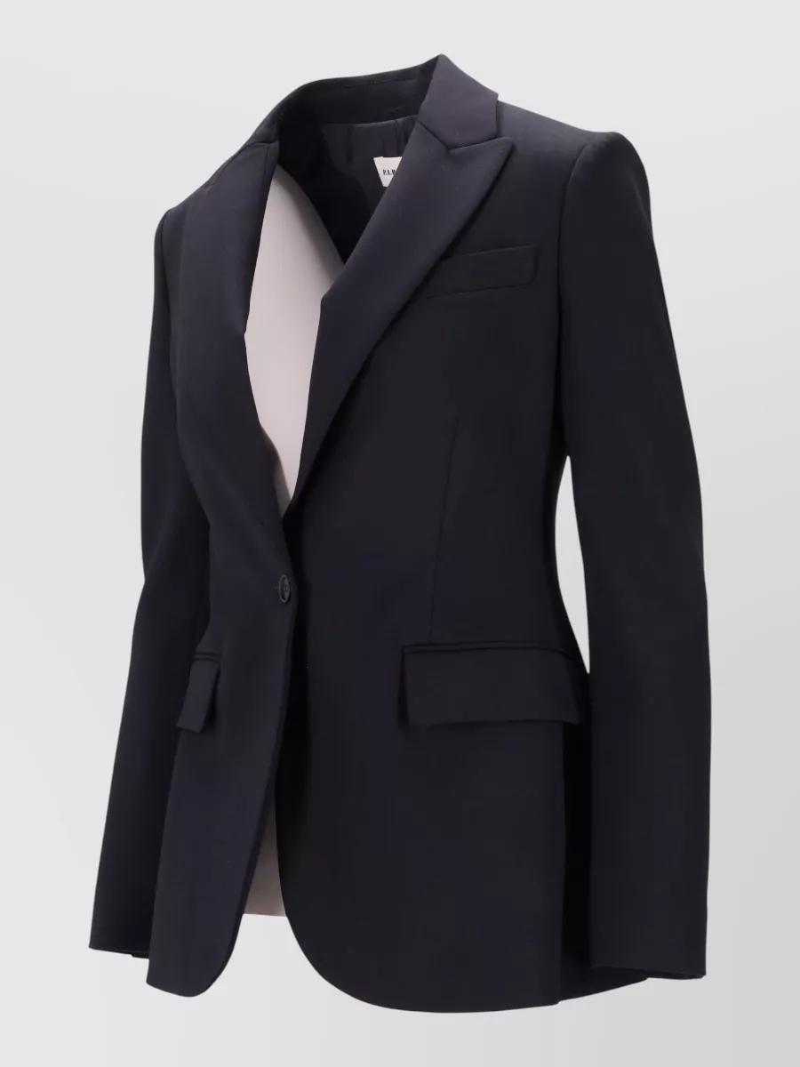 Parosh Tailored Jacket Notch Lapels Flap Pockets
