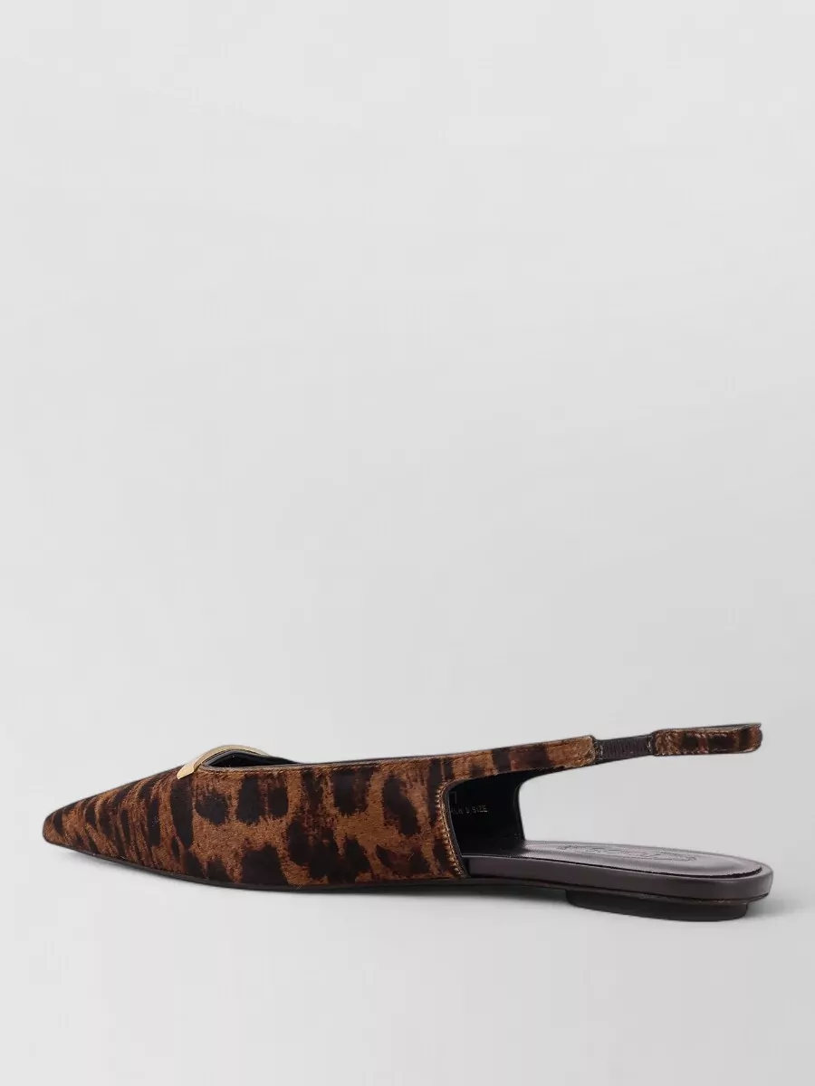 Tod's Pony Hair Leather Ballerina Flats
