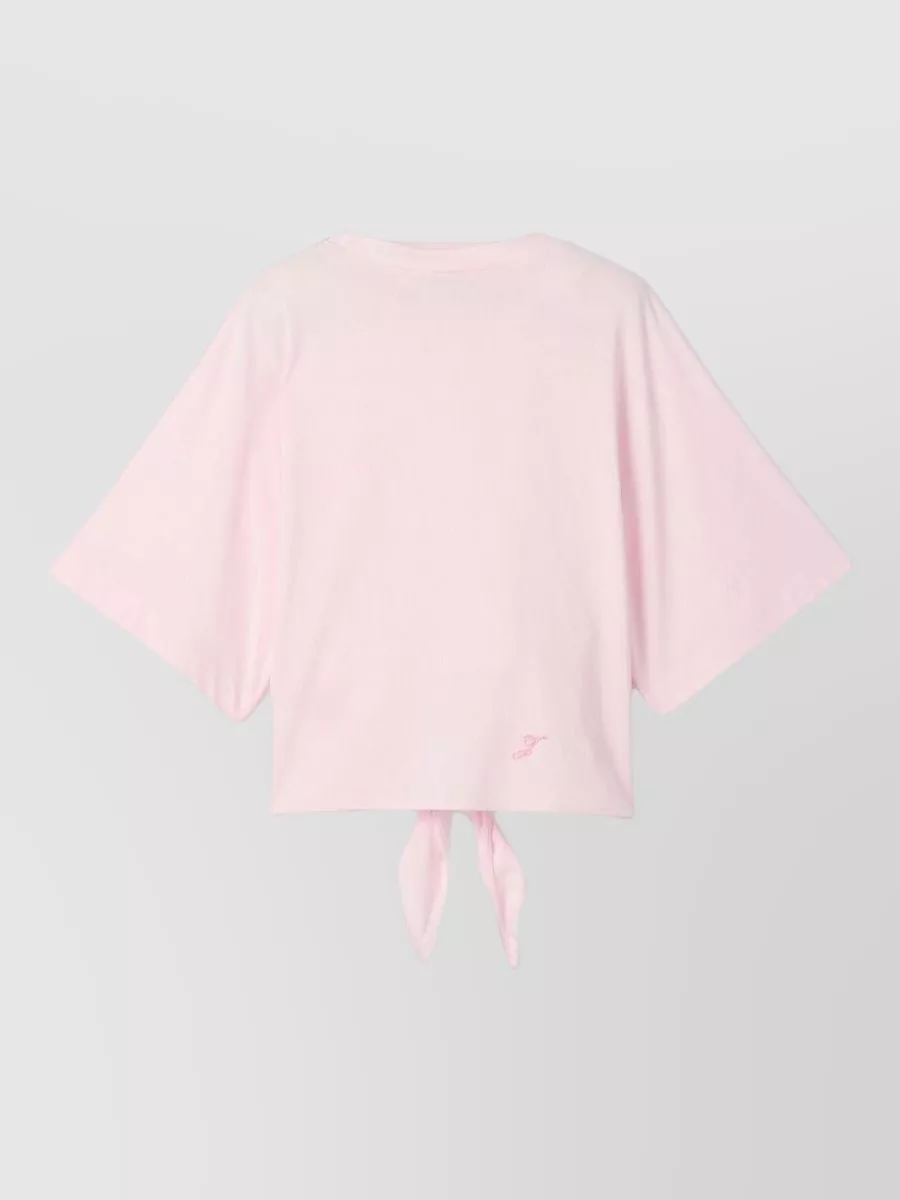 Jacquemus High Neck Open Back Elbow-Length Sleeve Knitted Top