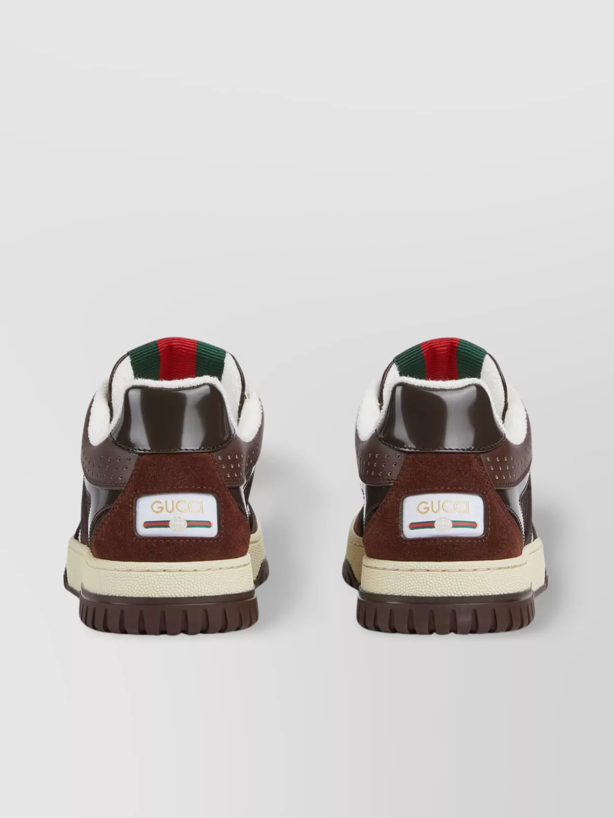 Gucci Motion Contrast Embroidered Perforated Sneakers