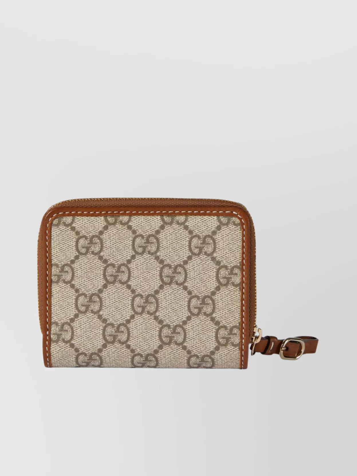 Gucci Gg Monogram Fabric Wallet With Wrist Strap