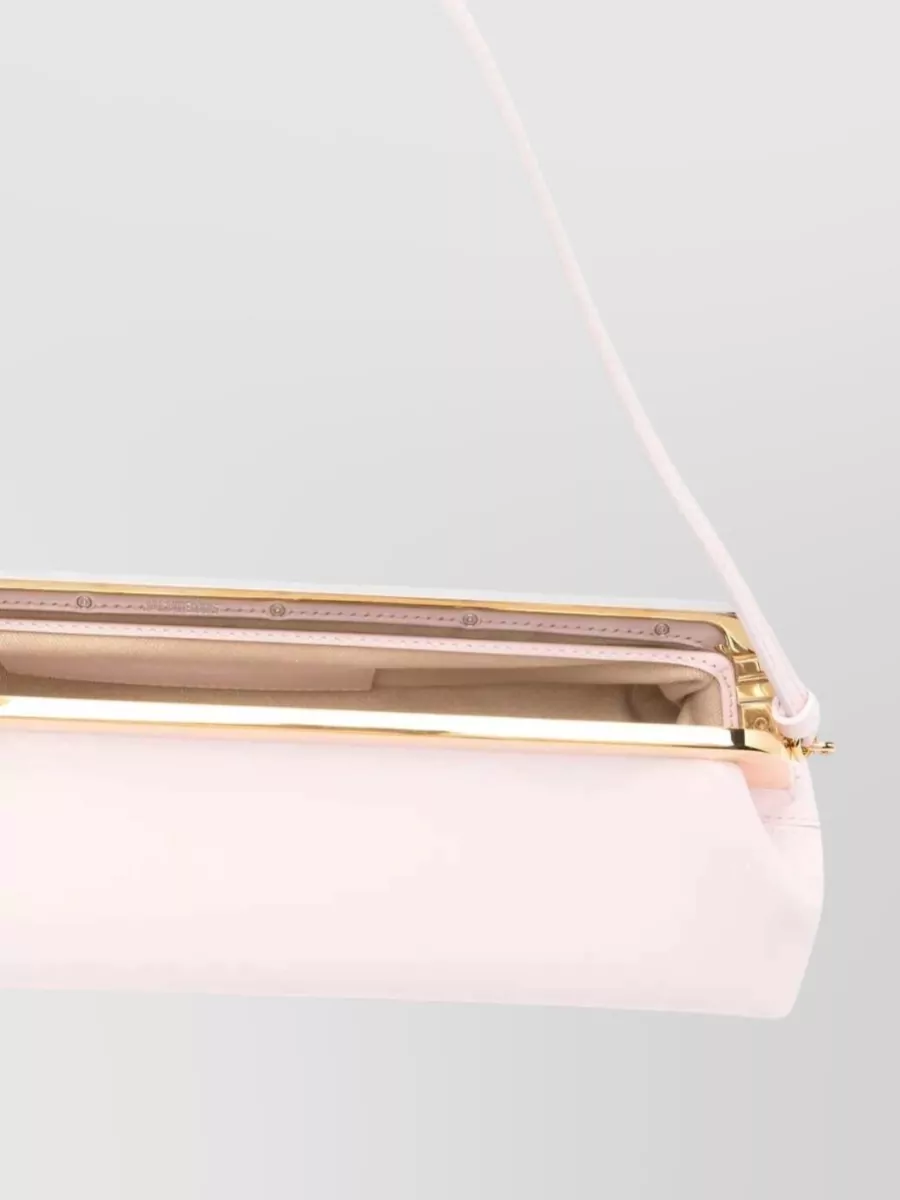 Jacquemus Salon Leather Clutch Sphere Cube Handle