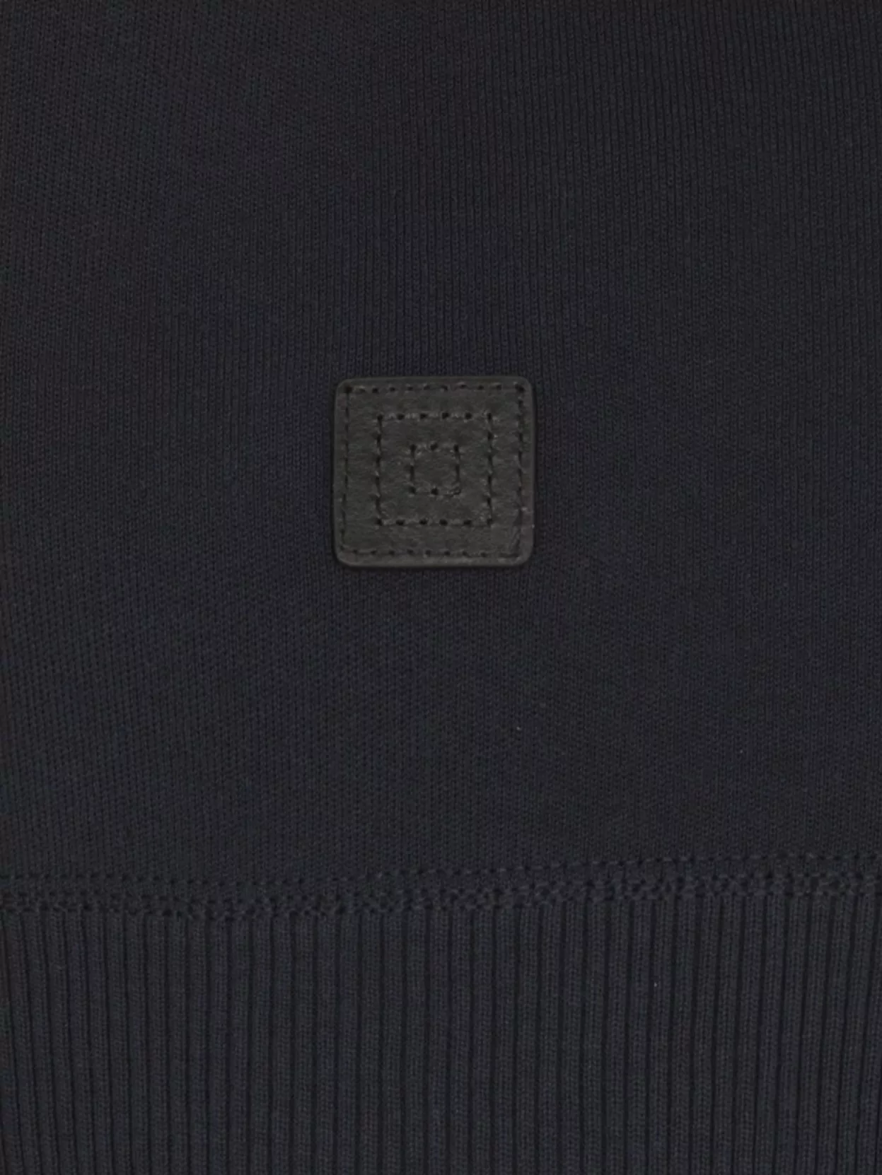 Lanvin Crewneck Zip Leather Detail Sweater