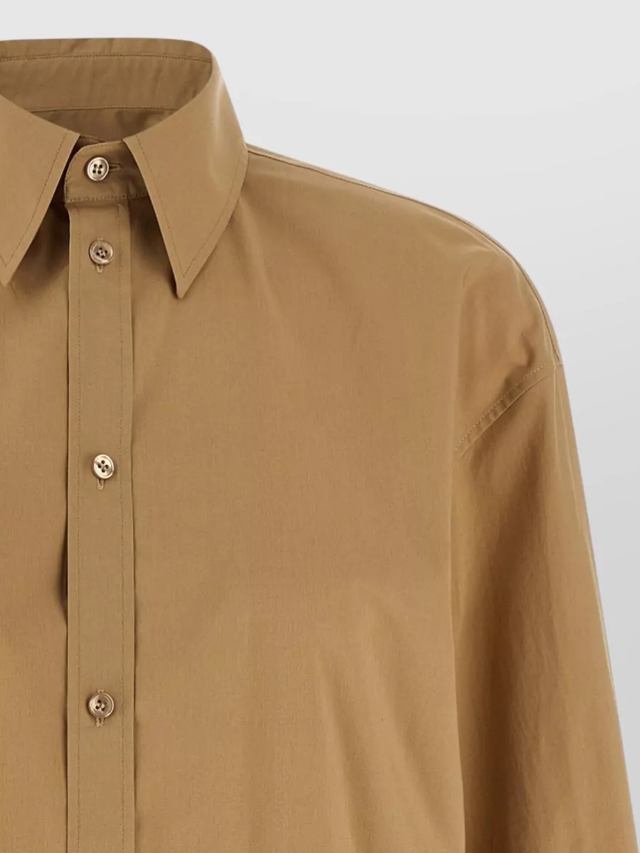 Saint Laurent Cassandre Shirt Buttoned Cuffs Curved Hem