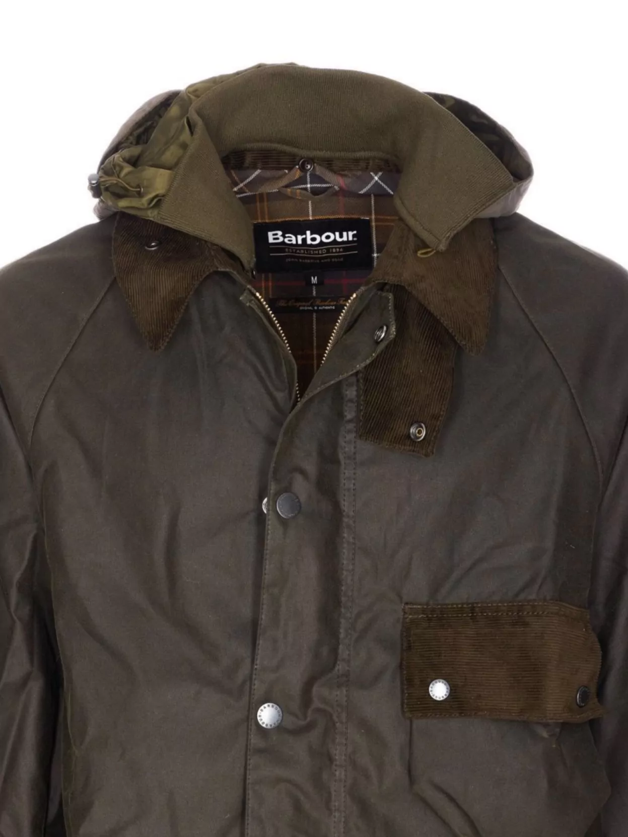 Barbour Modified Wax Jacket With Hood And Pockets