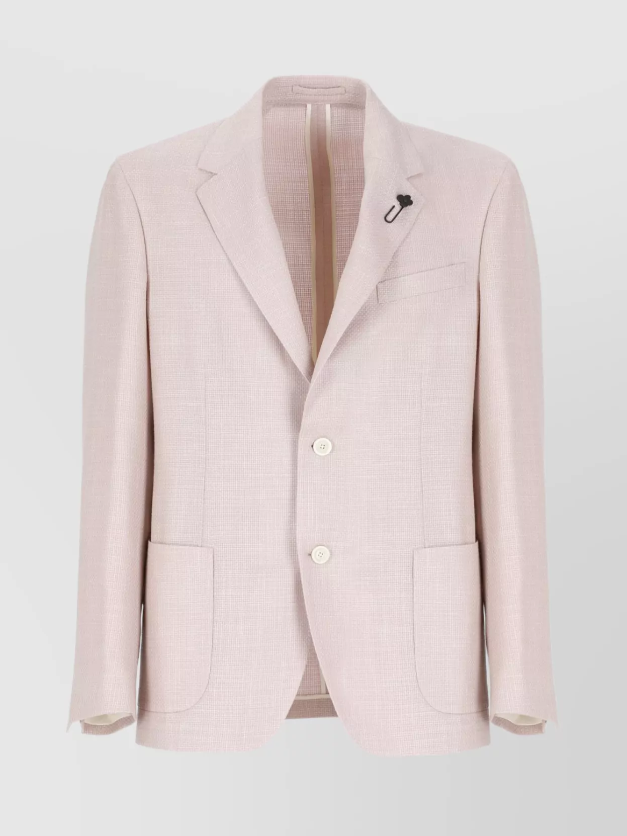 Lardini Wool Blend Blazer Iconic Pin In Gray