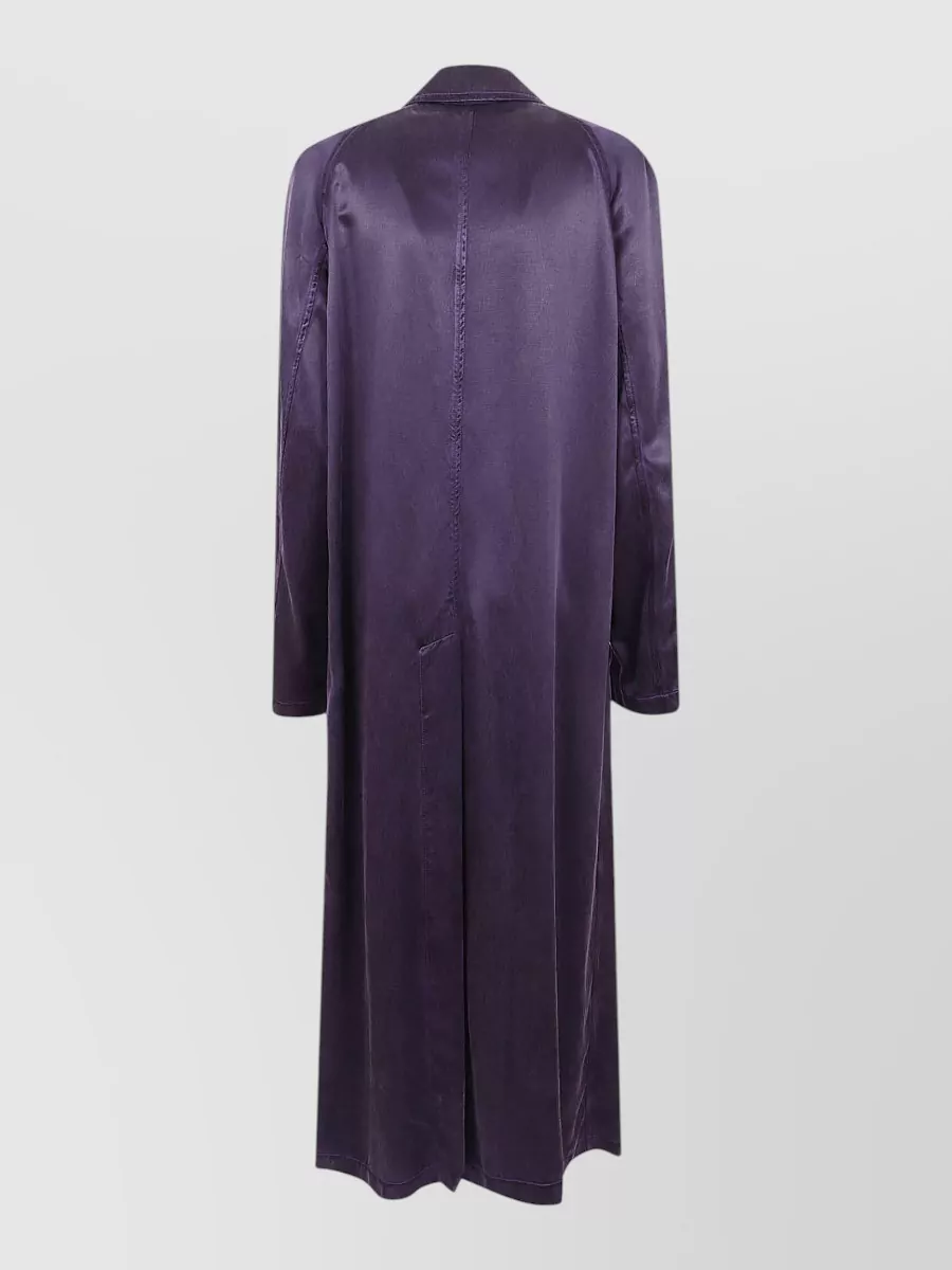 Dries Van Noten Technical Satin Single-Breasted Coat