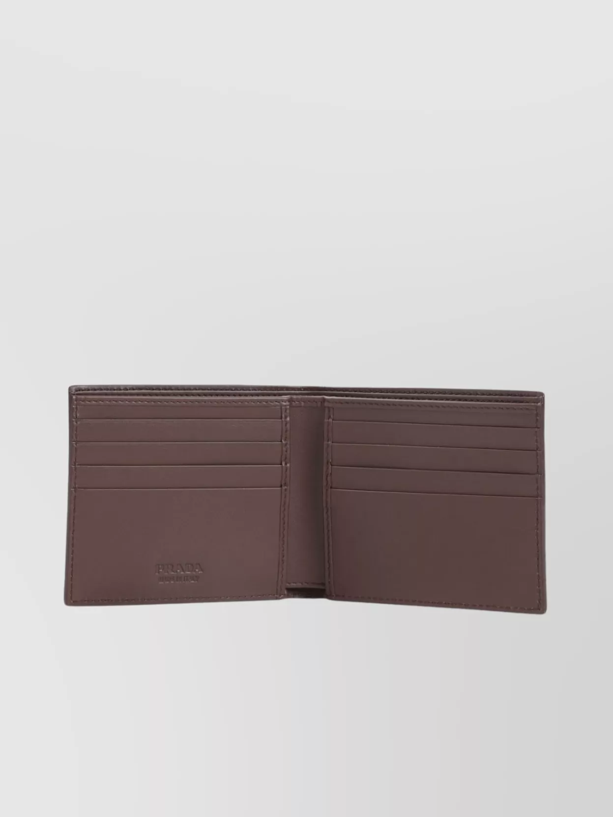 Prada Grained Leather Billfold Wallet Triangle Logo