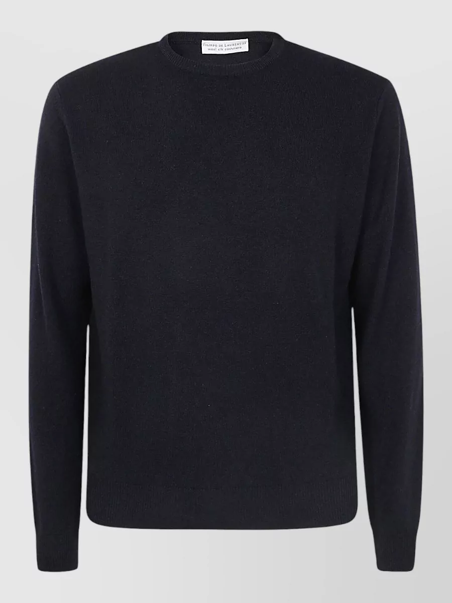 Filippo De Laurentis wool silk cashmere fine-knit crew-neck jumper