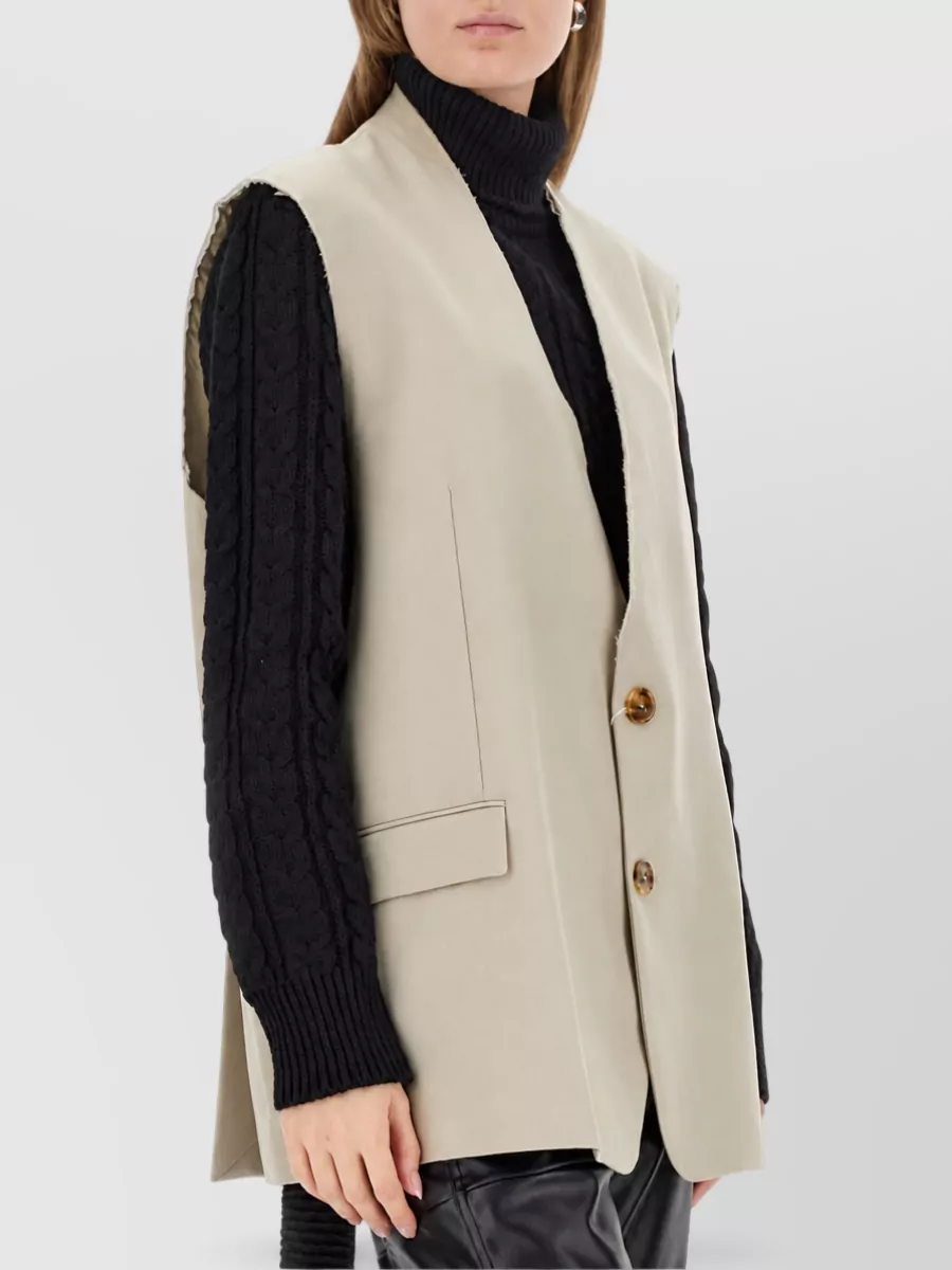 Mm6 Maison Margiela Single-Breasted Fitted Jacket
