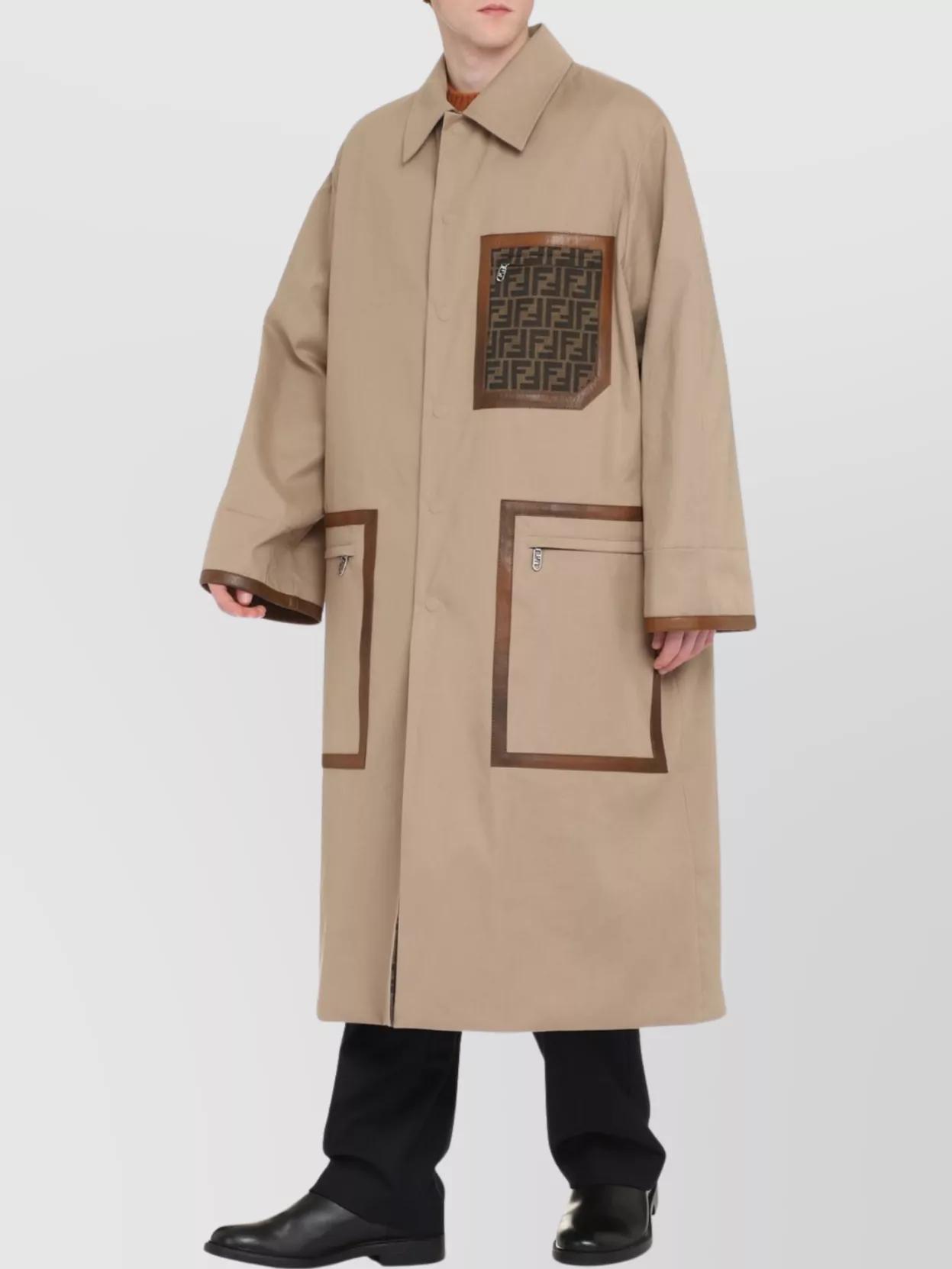 Fendi Reversible Trench Coat With Back Slit