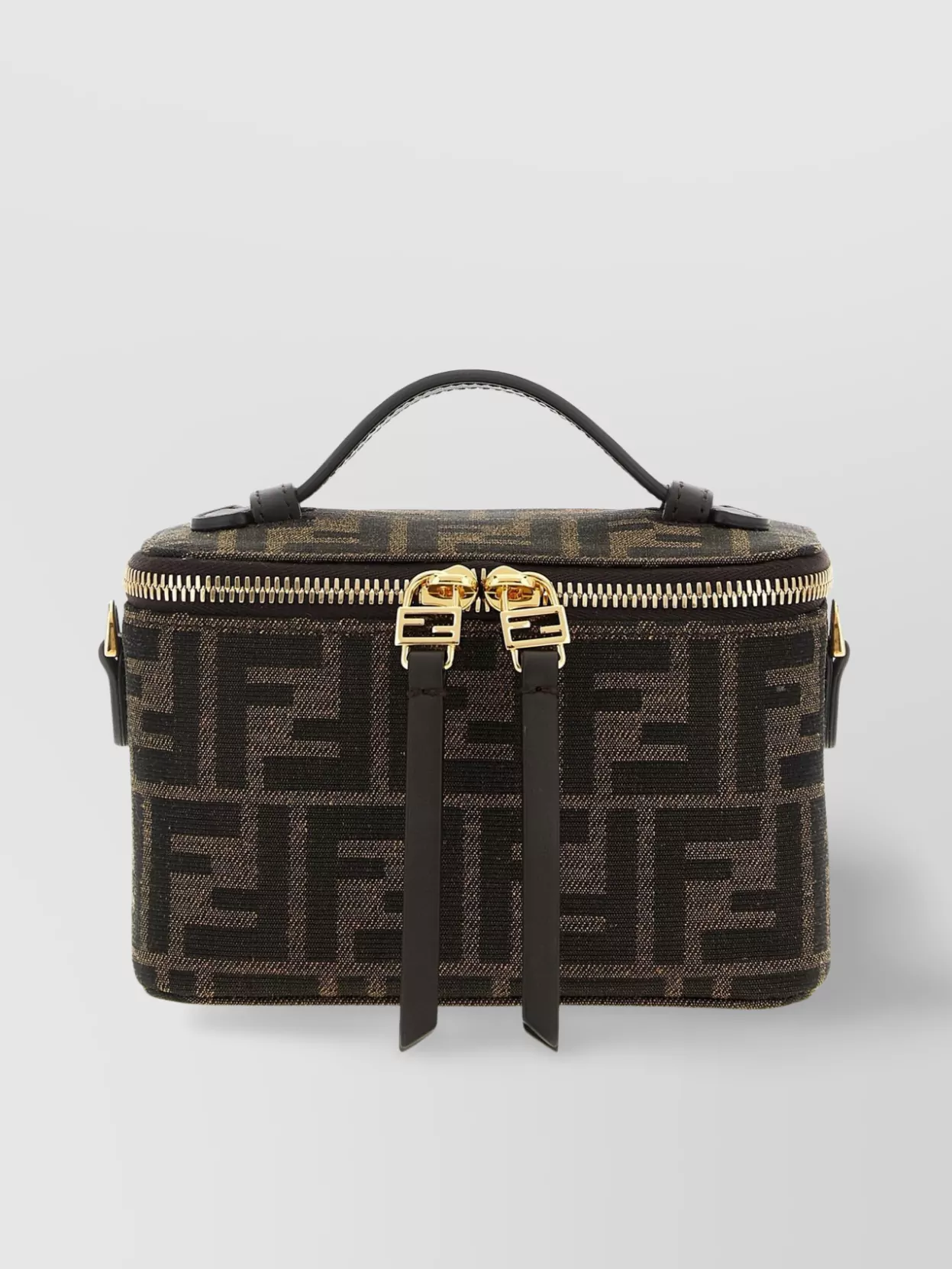 Fendi Vanity Handbag With Chain Strap And Top Handle