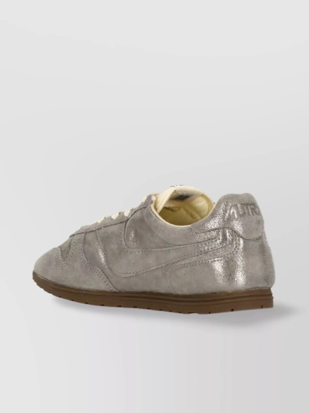 Autry Sparkling Low Top Leather Sneakers In Gray