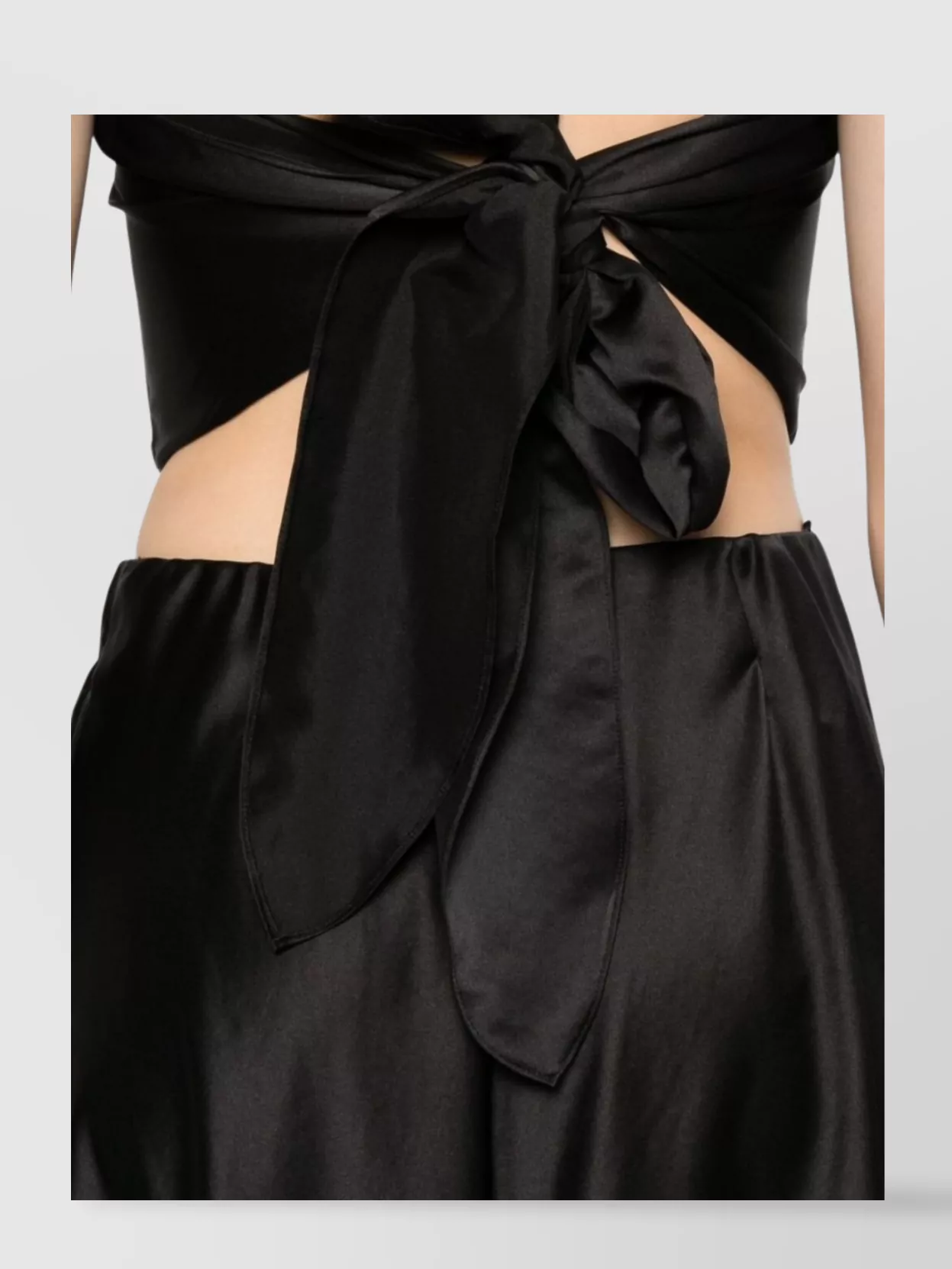 Forte Forte Strapless Satin Bandeau Top With Draped Detail