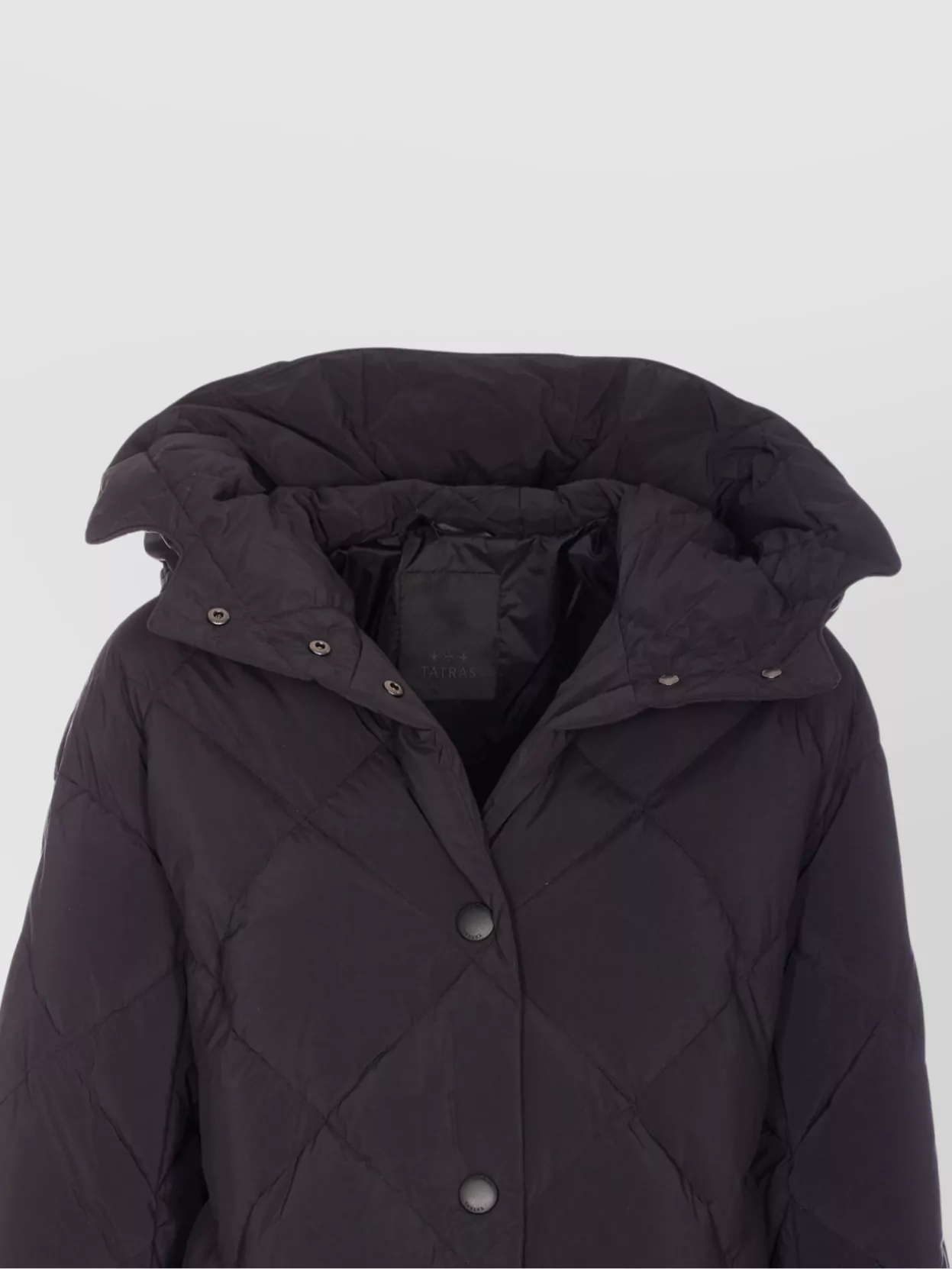 Tatras Long Padded Jacket With Hood And Pockets In Blue