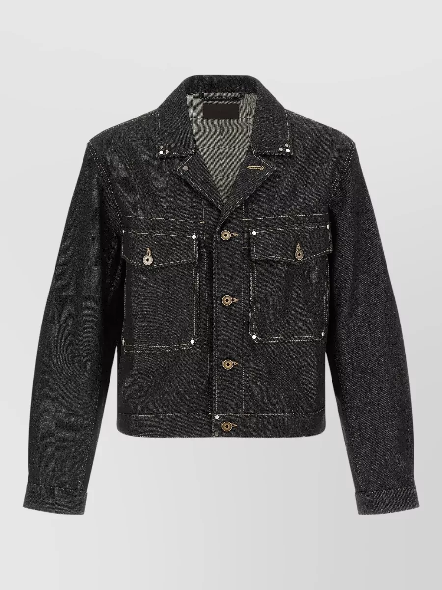 Lemaire Denim studded trucker jacket