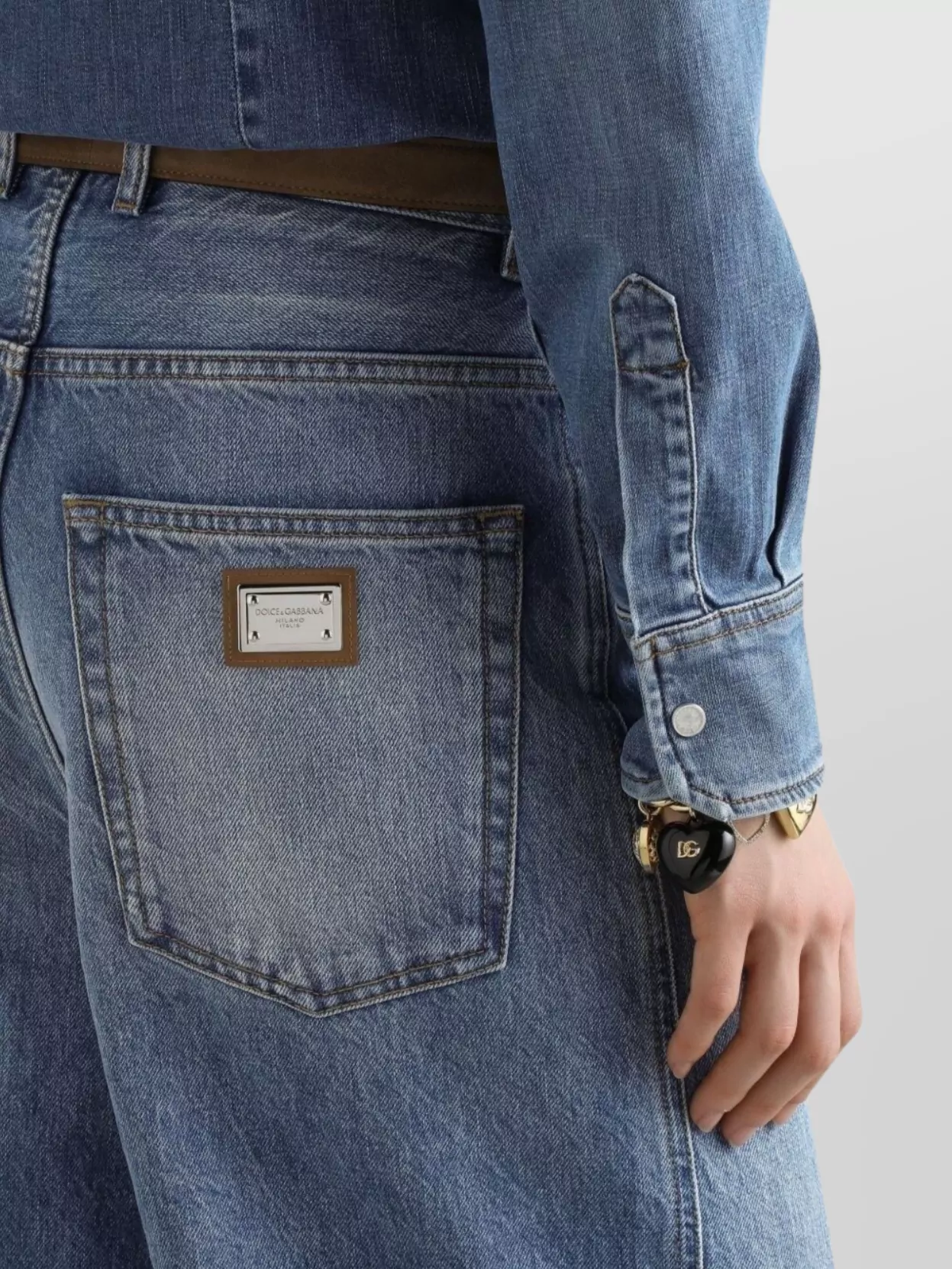 Dolce&Gabbana Wide-Leg High Waist Denim Cotton Jeans