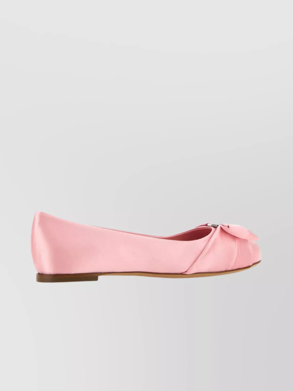 Ferragamo Satin Varina Ballerinas Bow Tonal