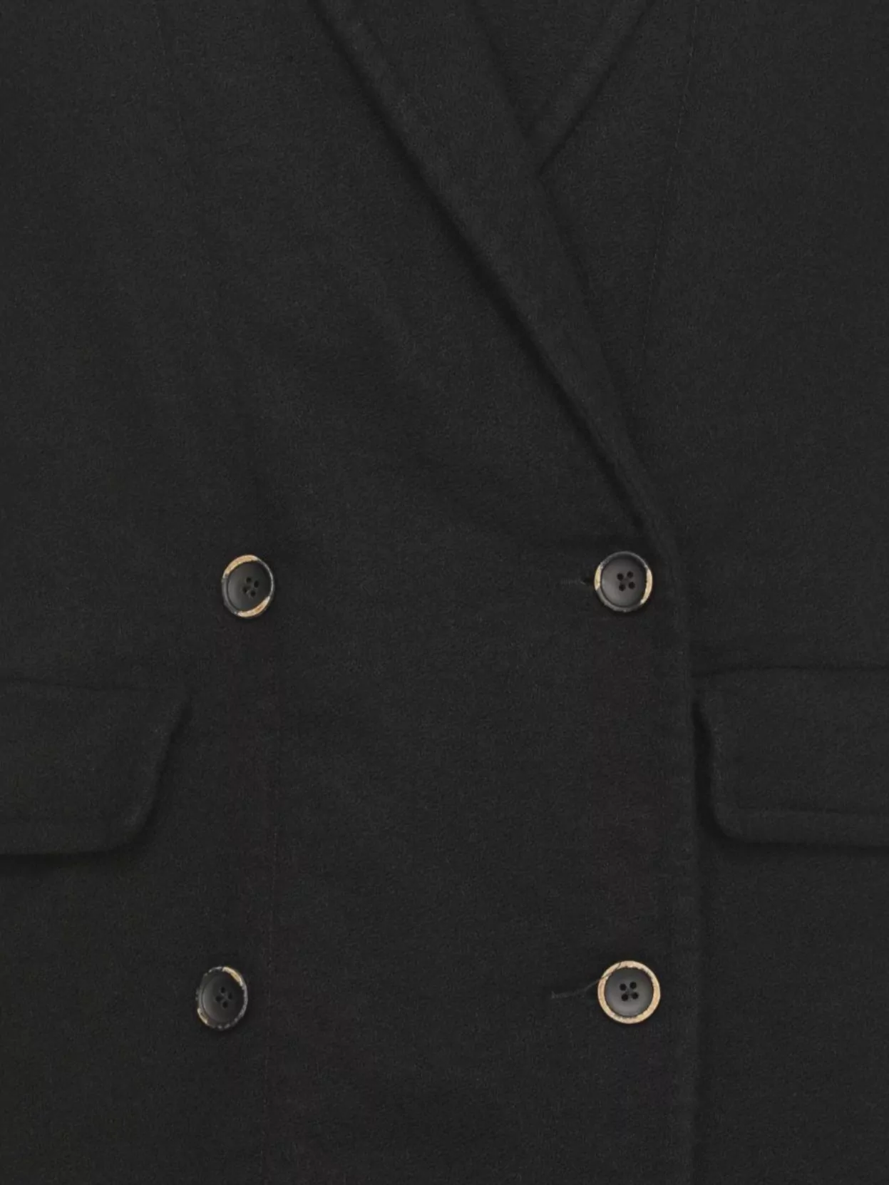 Uma Wang Double-Breasted Wool Blend Coat Featuring Pockets