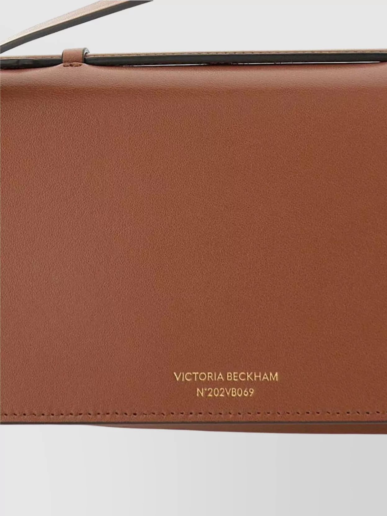 Victoria Beckham Rectangular Leather Shoulder Bag With Gold Strap