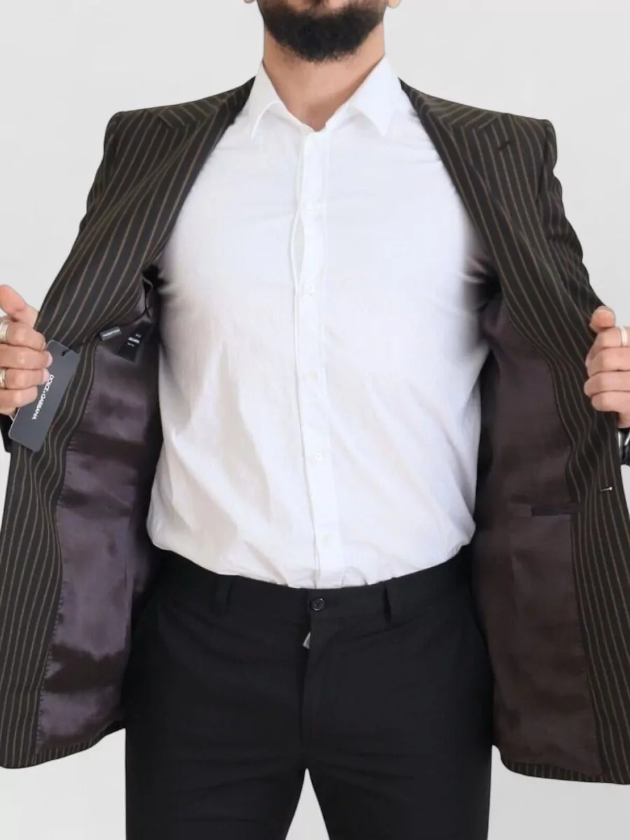 Dolce&Gabbana Virgin Wool Pinstripe Single-Breasted Blazer
