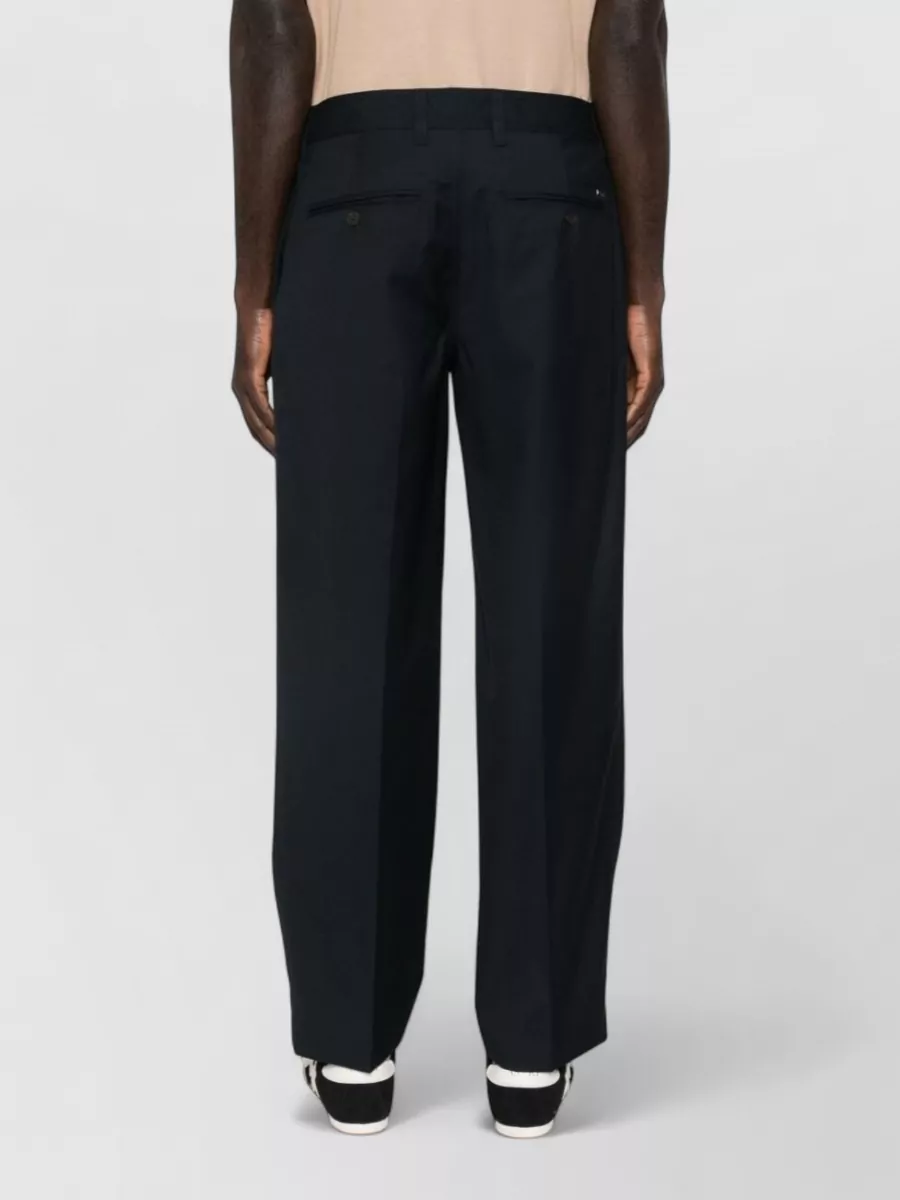 Emporio Armani Virgin Wool Straight-Leg Trousers