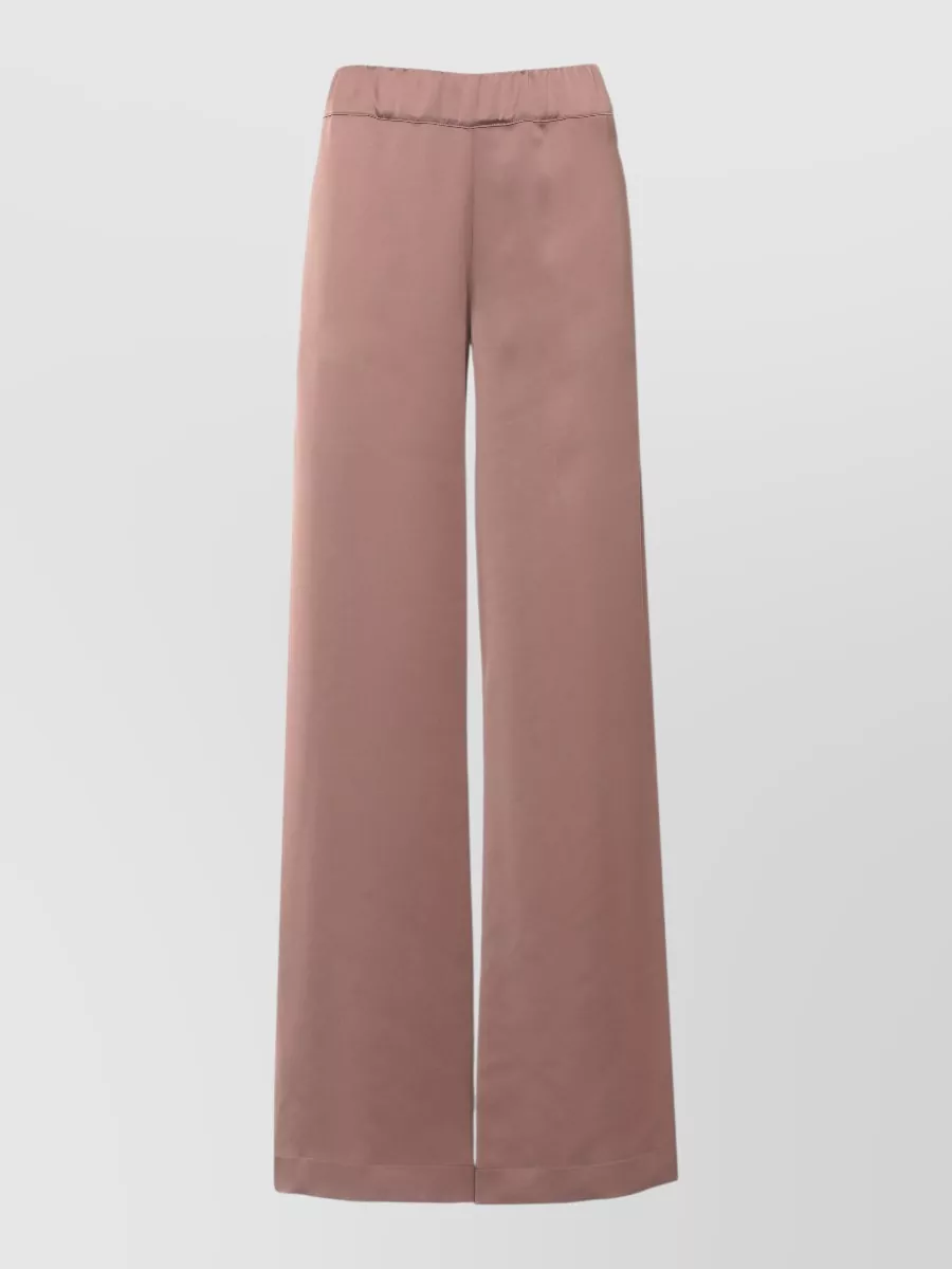 D.exterior Satin Wide-Leg Trousers
