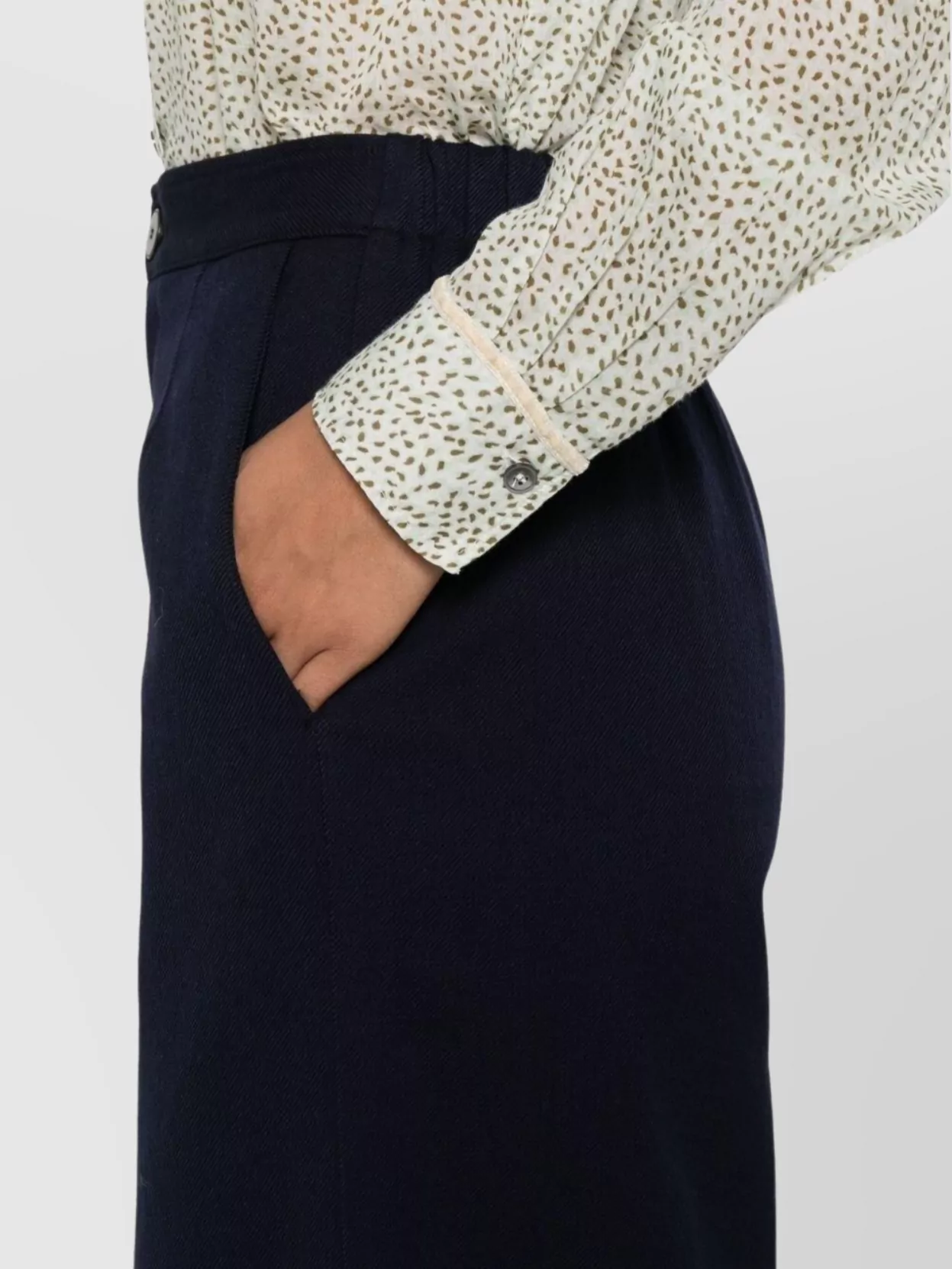 Forte Forte High-Waisted Cotton Trousers Featuring Pockets