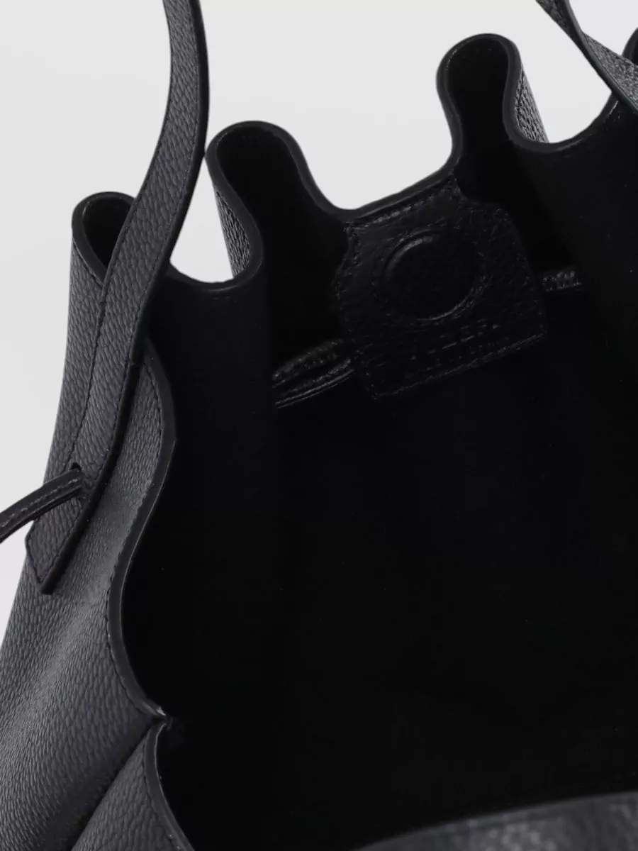 Yuzefi Asif Leather Draped Bucket Bag