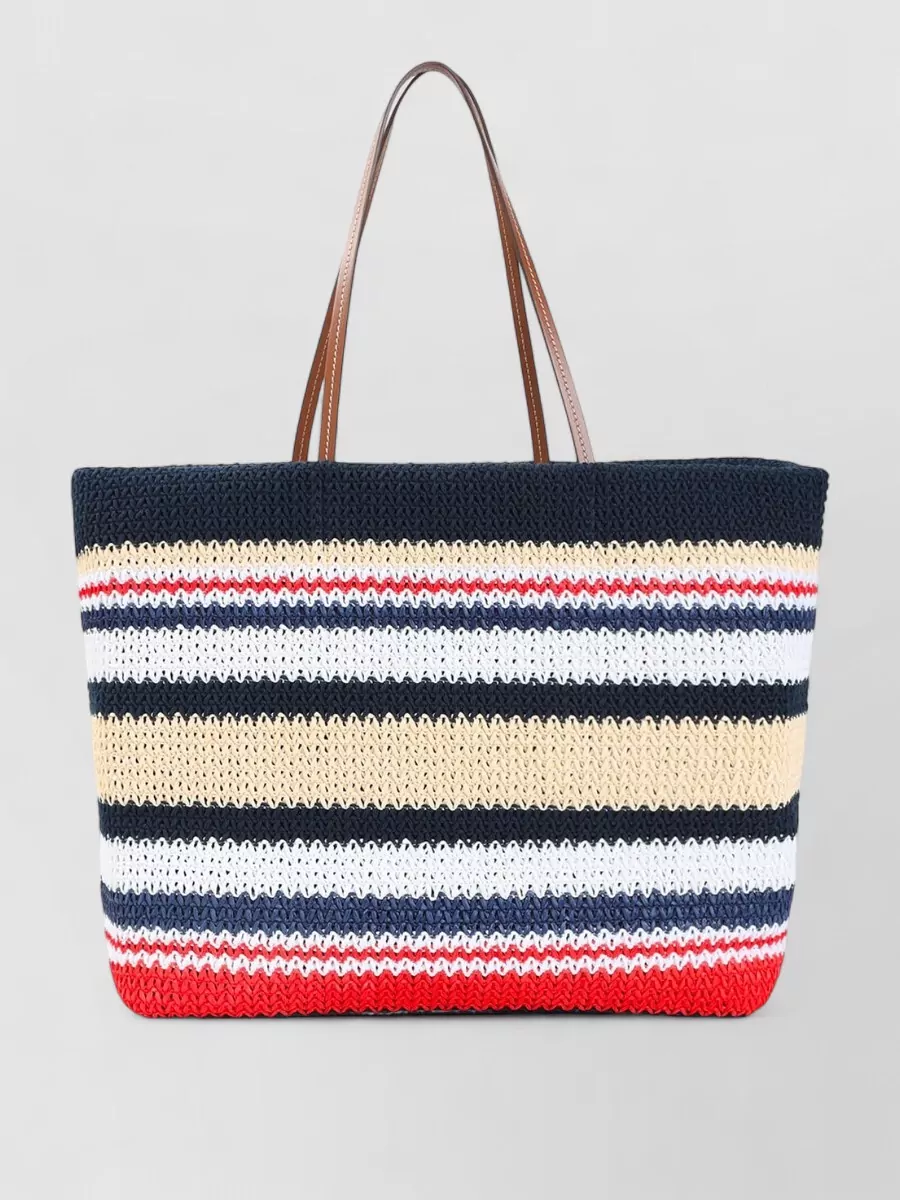 Miu Miu Na Raffia Cotton Beach Bag