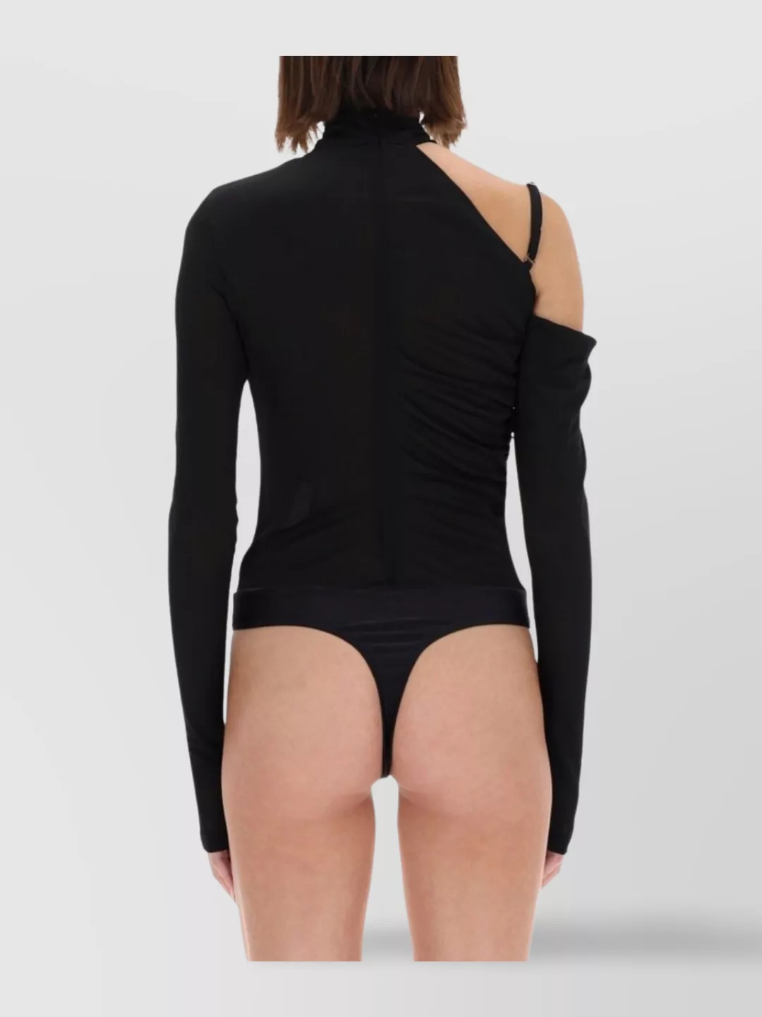 Versace Jeans Couture Asymmetric One-Shoulder Long Sleeve Top