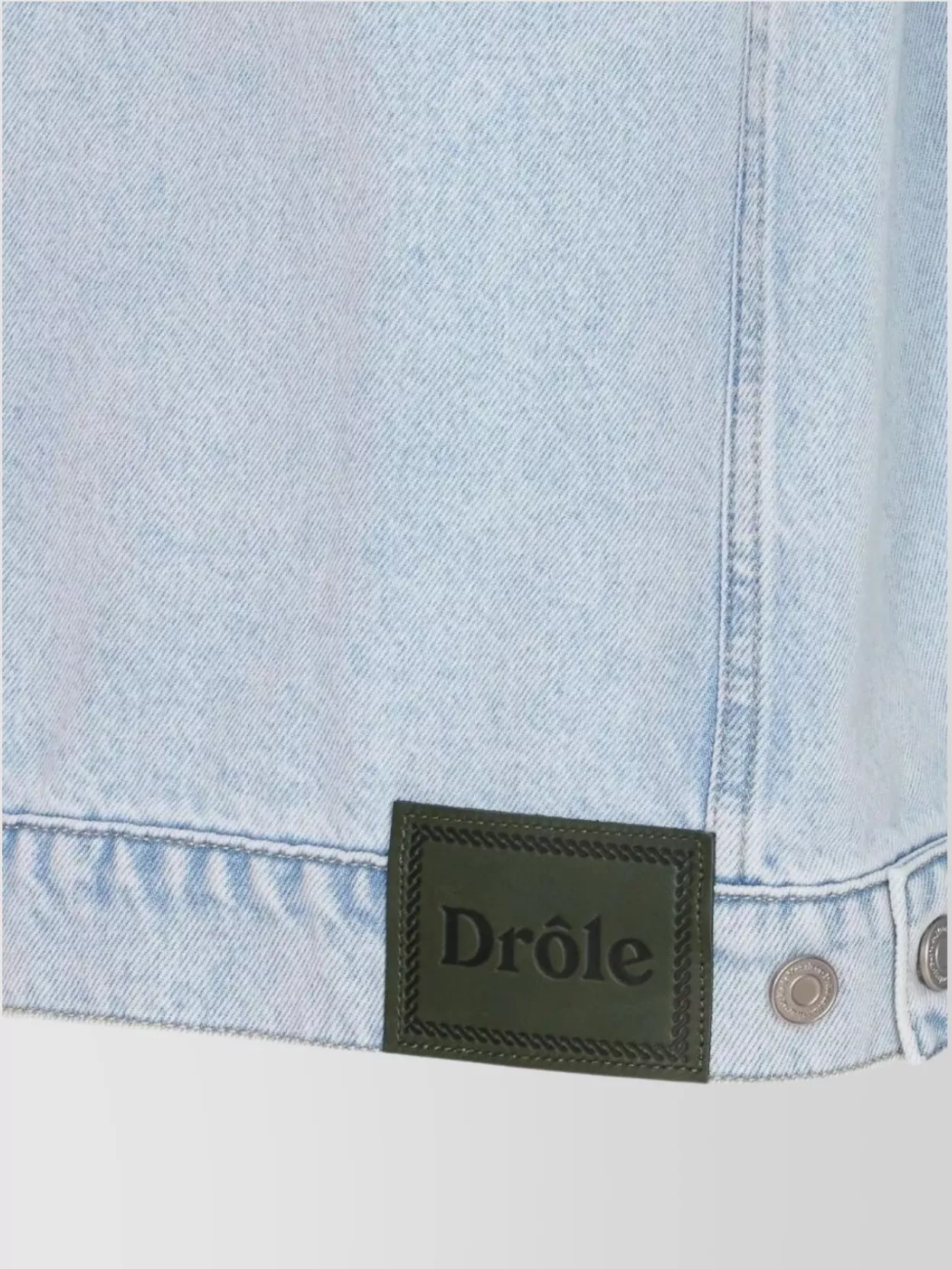 Drôle De Monsieur Denim Jacket With Contrast Collar And Pockets