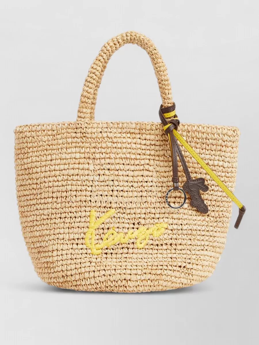 Kenzo small raffia beach bag
