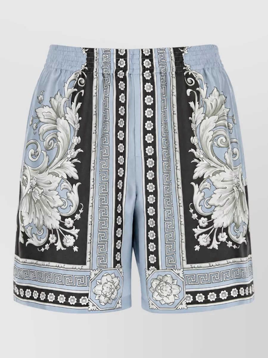 Versace silk printed bermuda shorts
