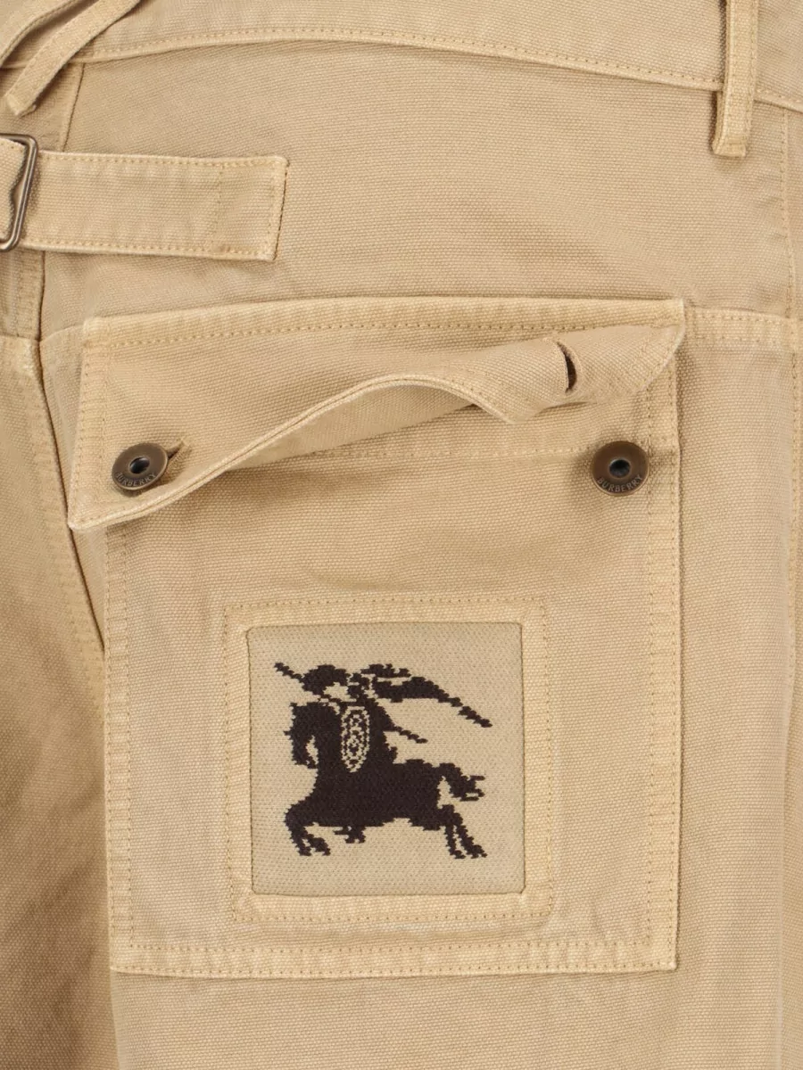 Burberry Cotton Wide-Leg Trousers