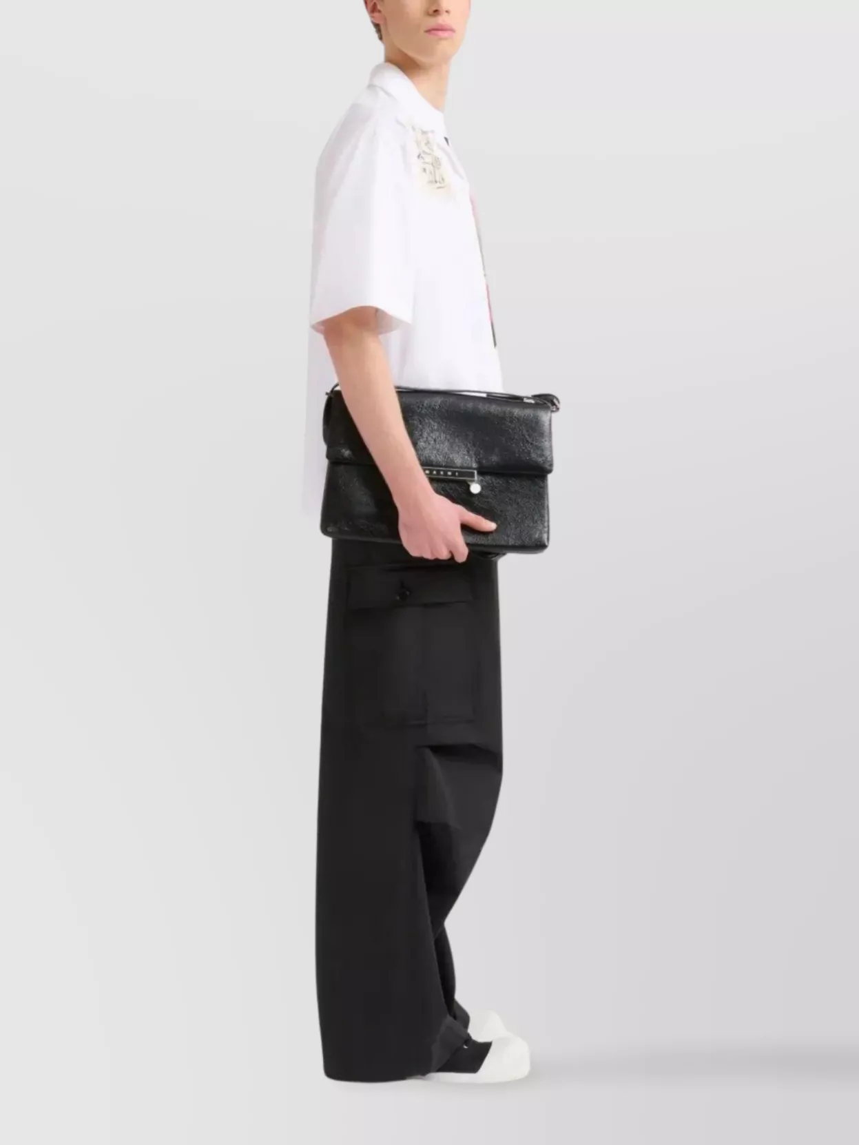 Marni Black Water-repellent Taffeta Cargo Pants
