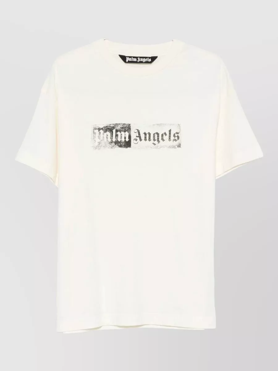 Palm Angels cotton logo print short-sleeve t-shirt
